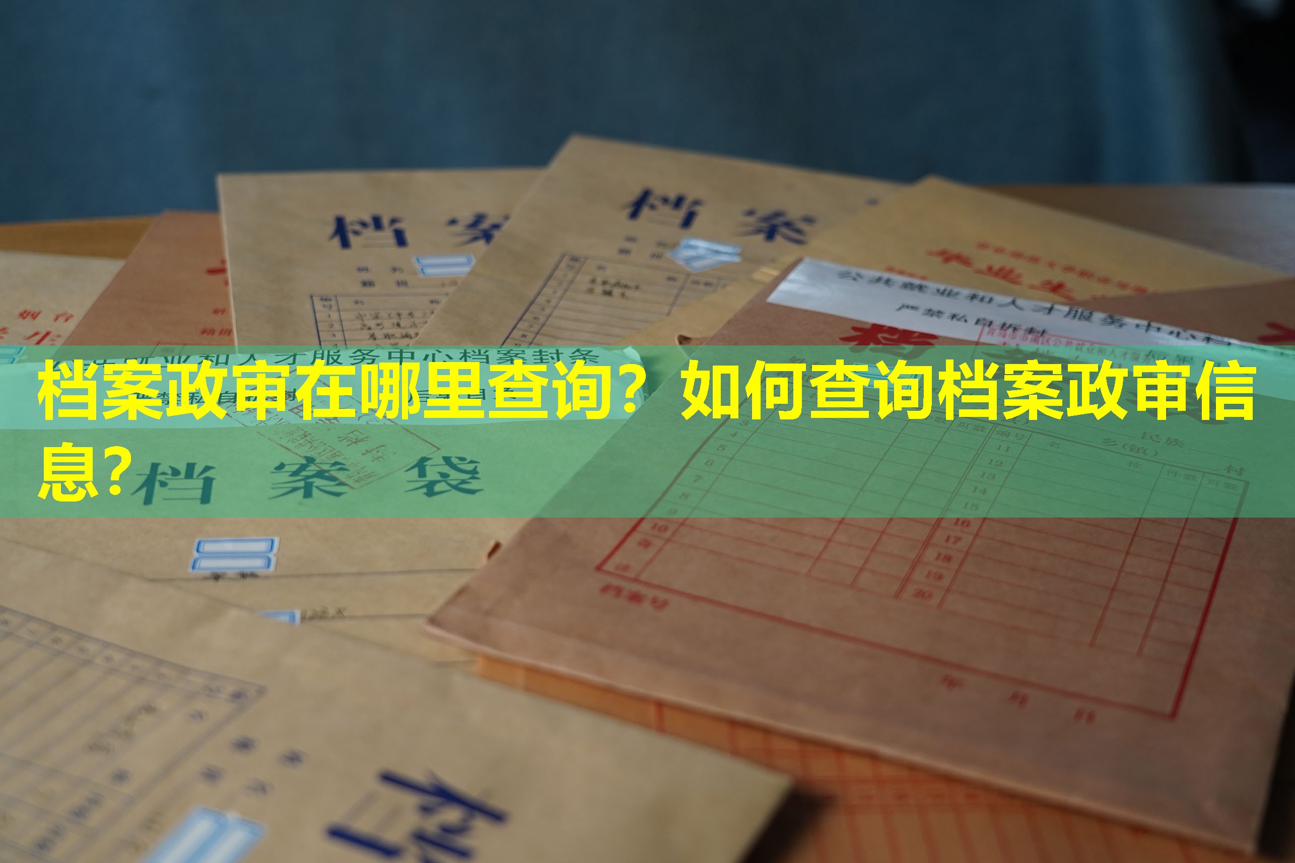 档案政审在哪里查询？如何查询档案政审信息？