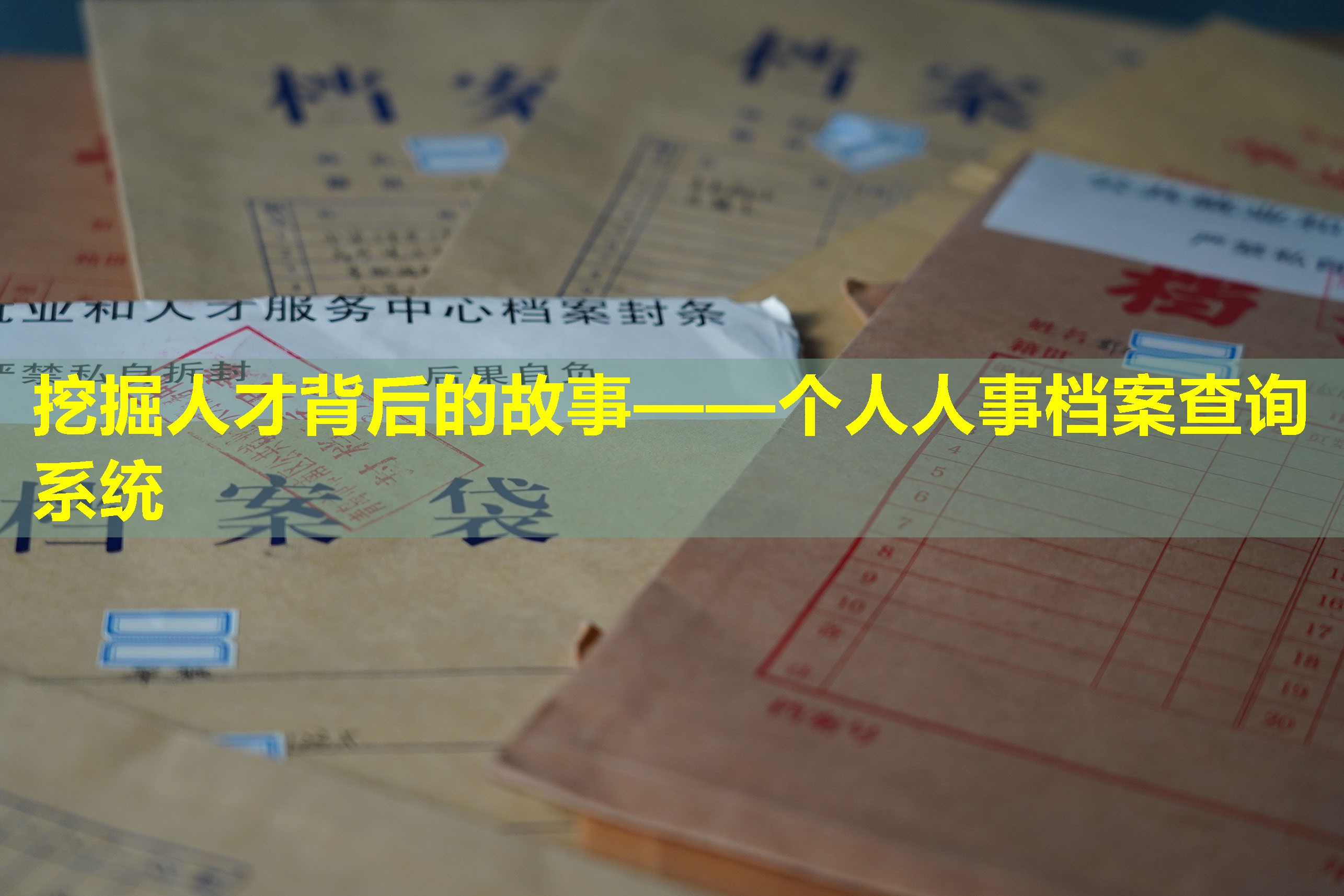 挖掘人才背后的故事——个人人事档案查询系统
