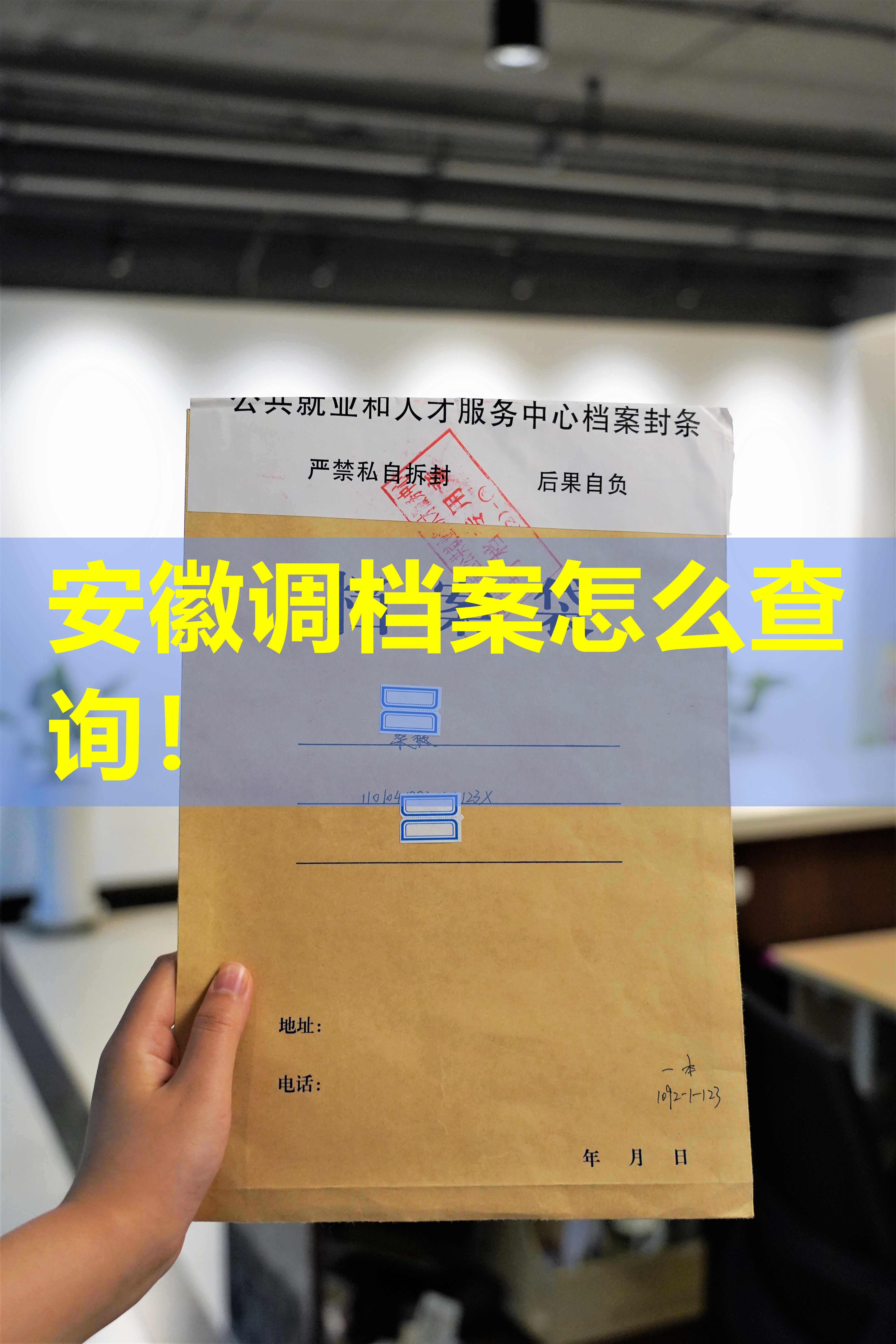 安徽调档案怎么查询！
