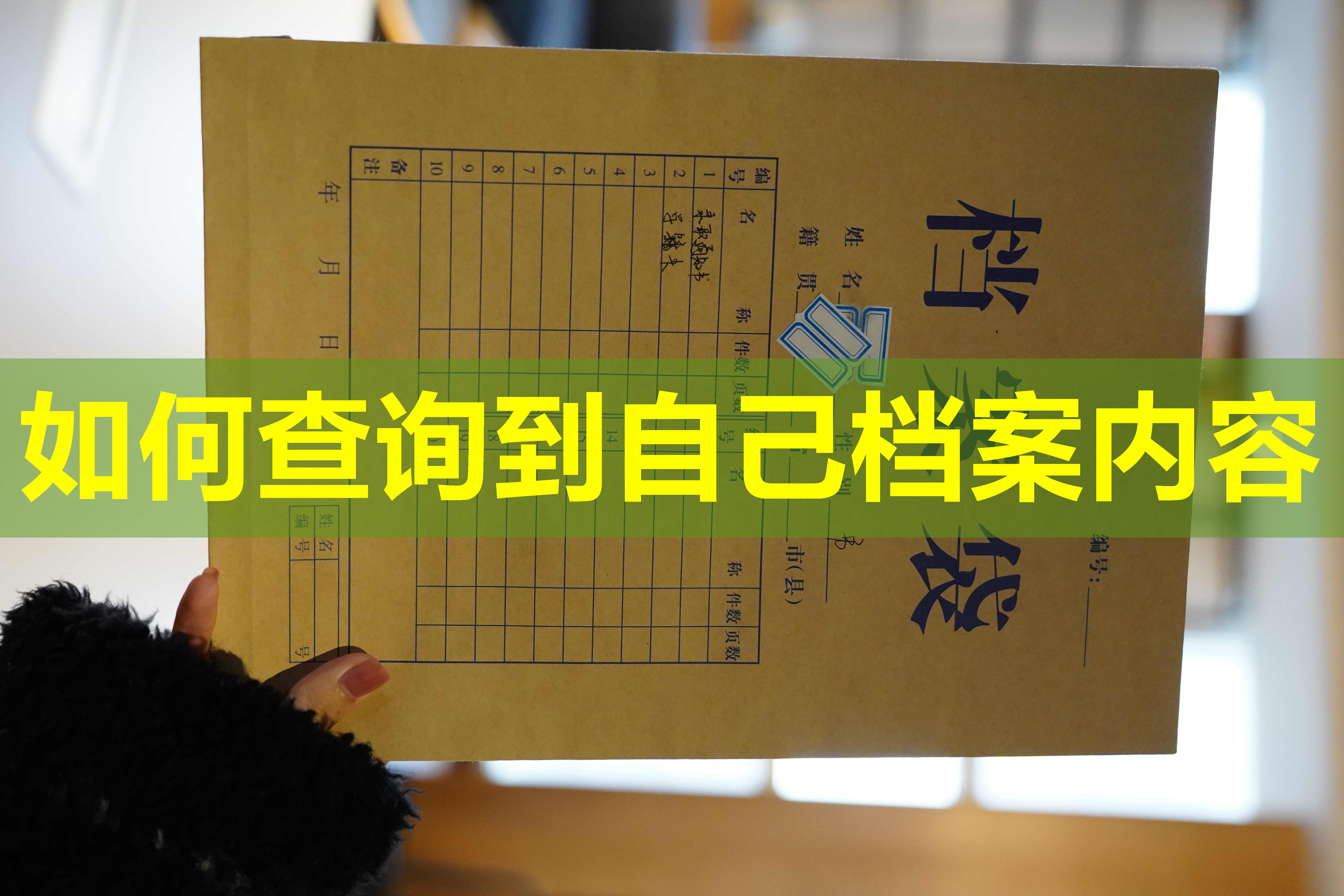 如何查询到自己档案内容