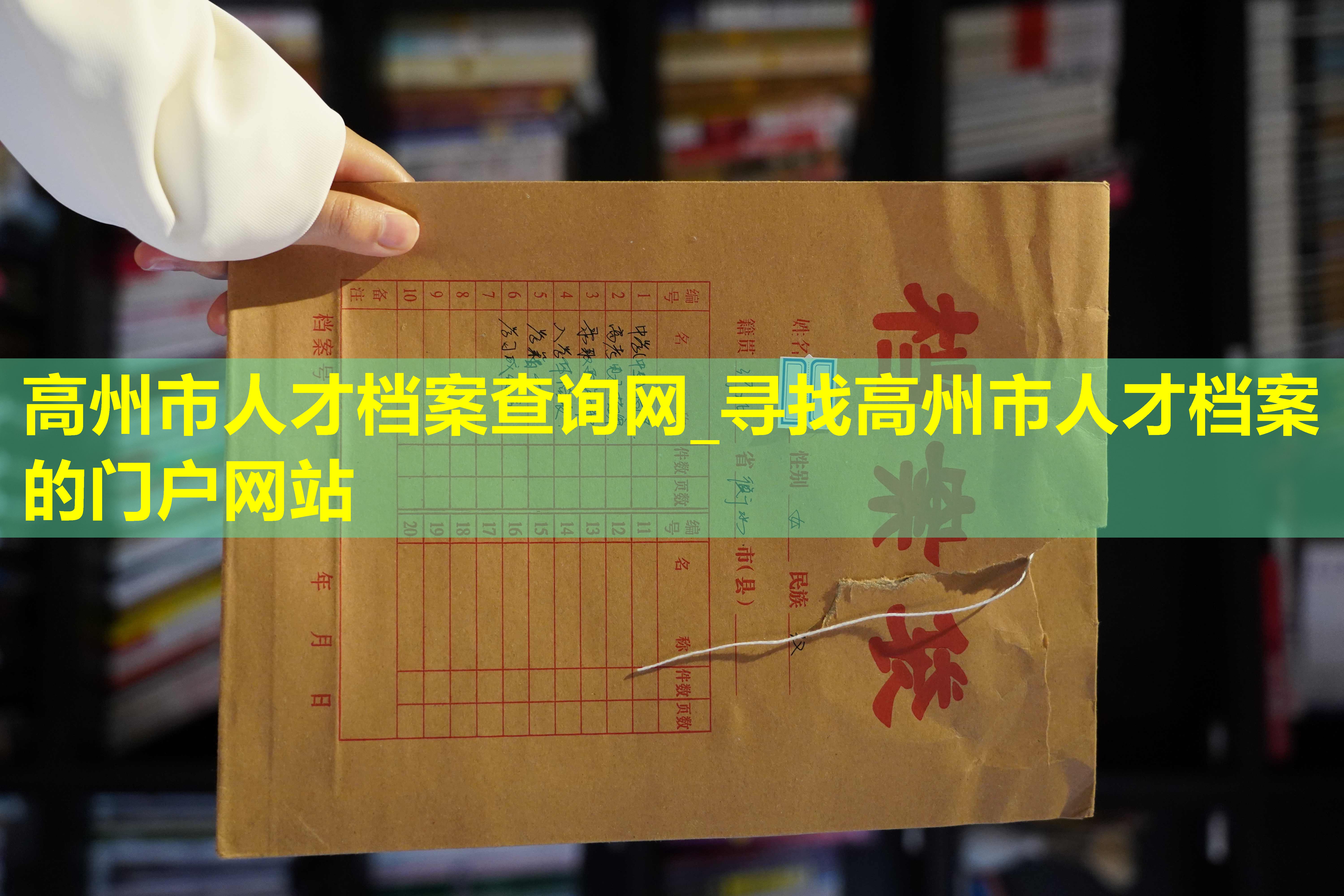 高州市人才档案查询网_寻找高州市人才档案的门户网站