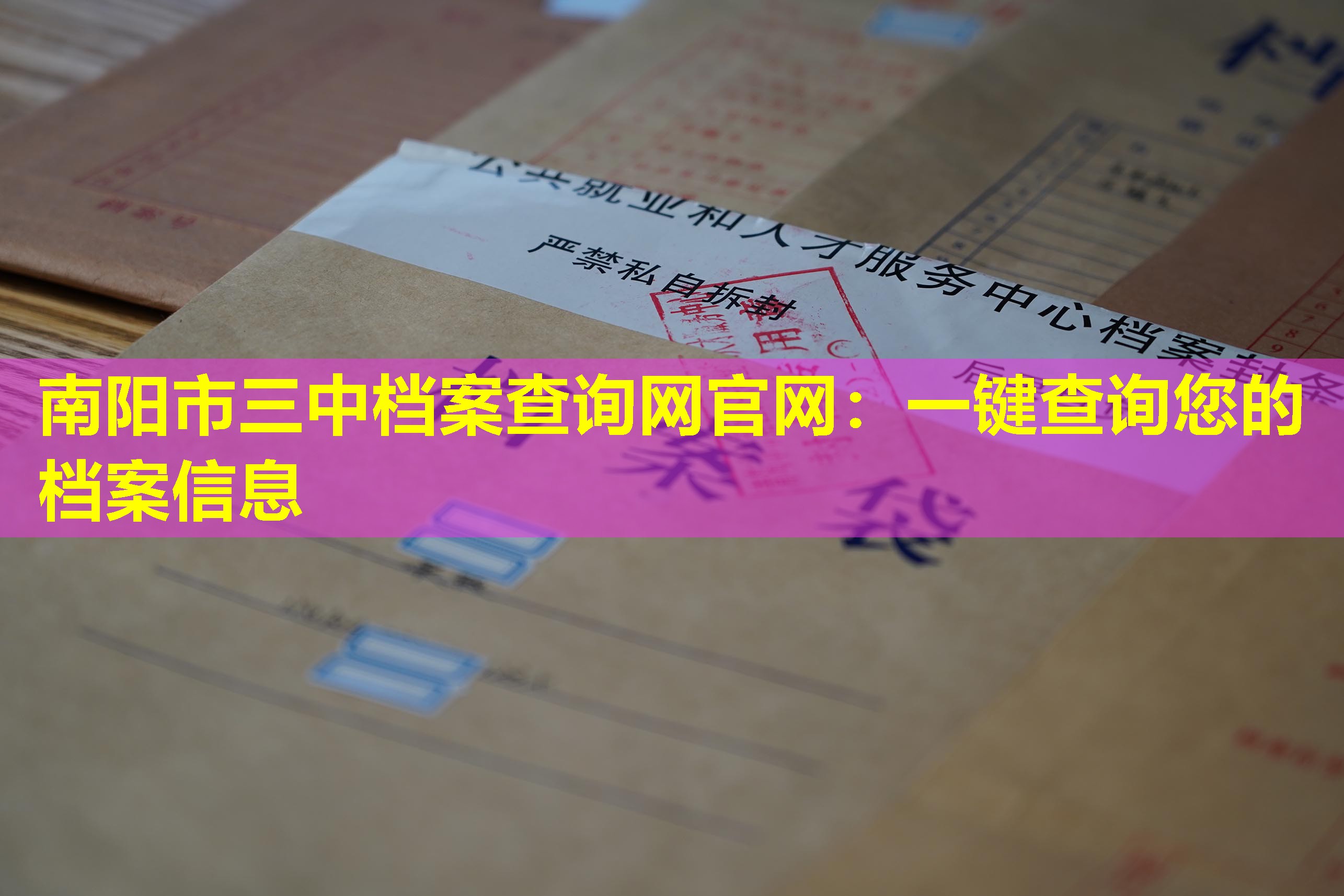 南阳市三中档案查询网官网：一键查询您的档案信息