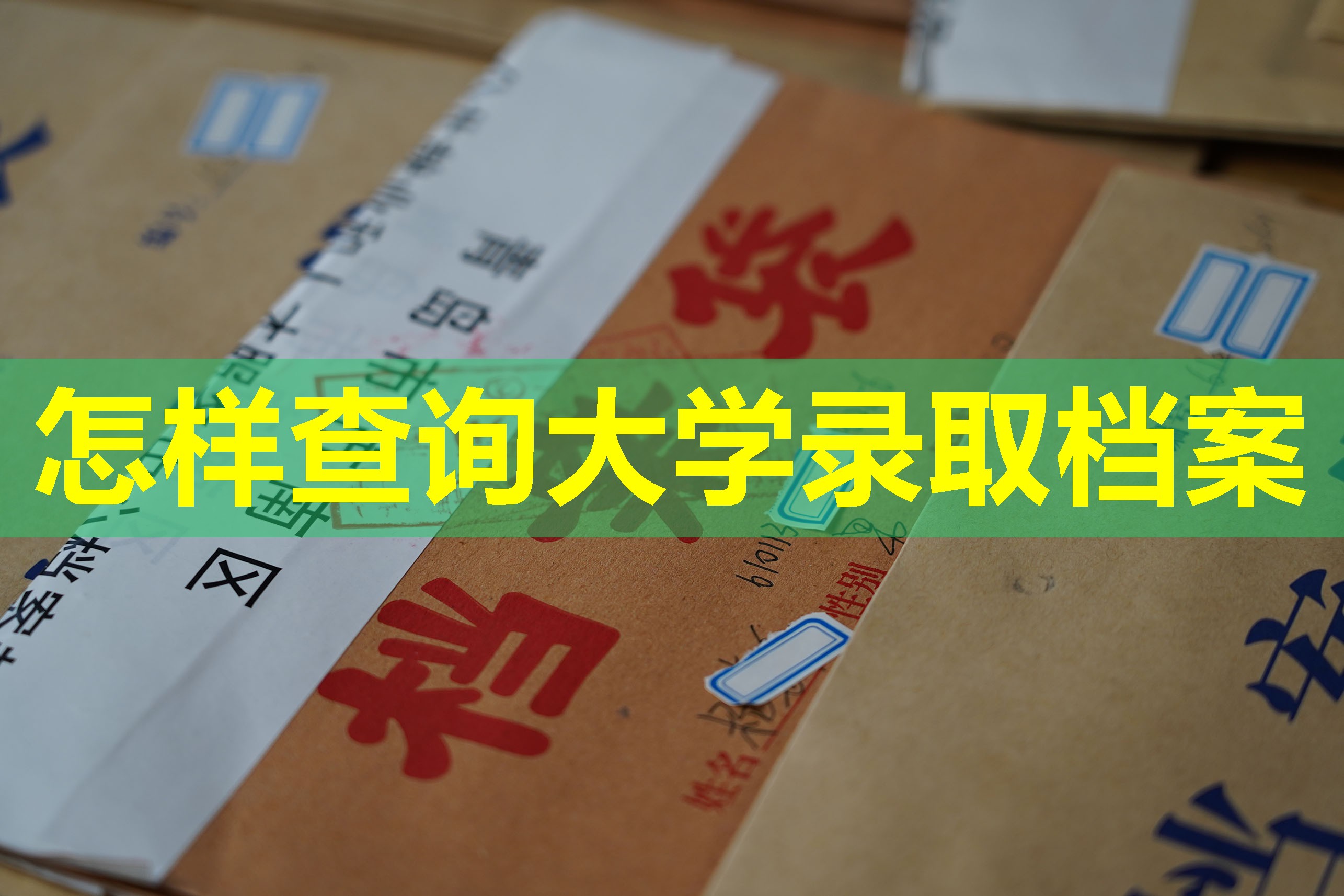 怎样查询大学录取档案