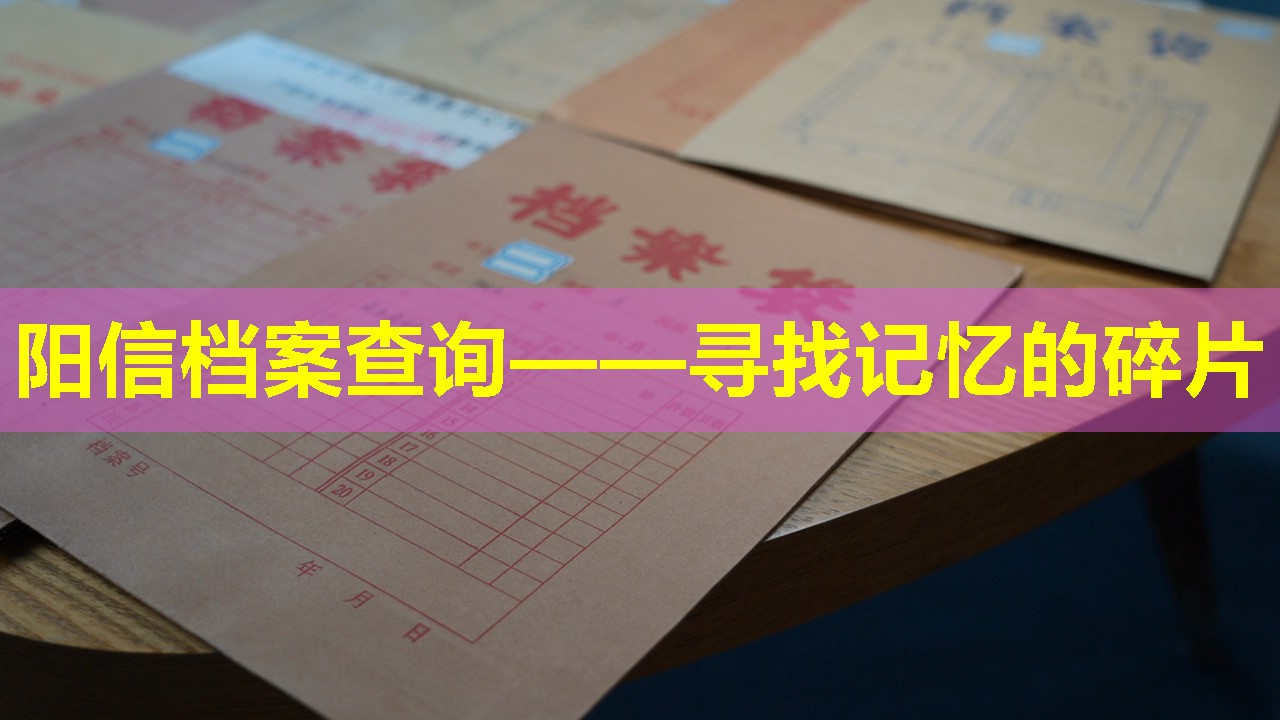 阳信档案查询——寻找记忆的碎片
