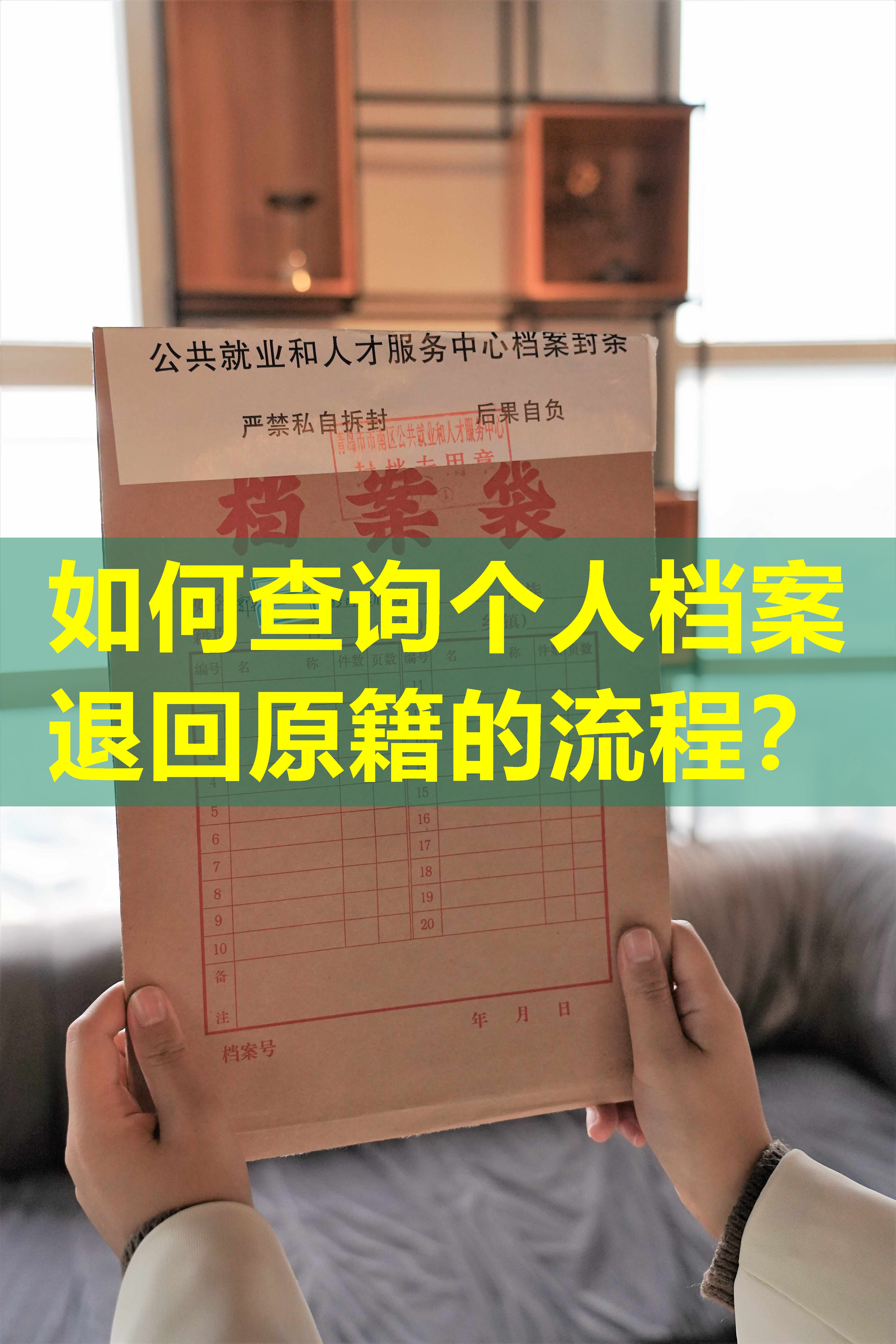 如何查询个人档案退回原籍的流程？