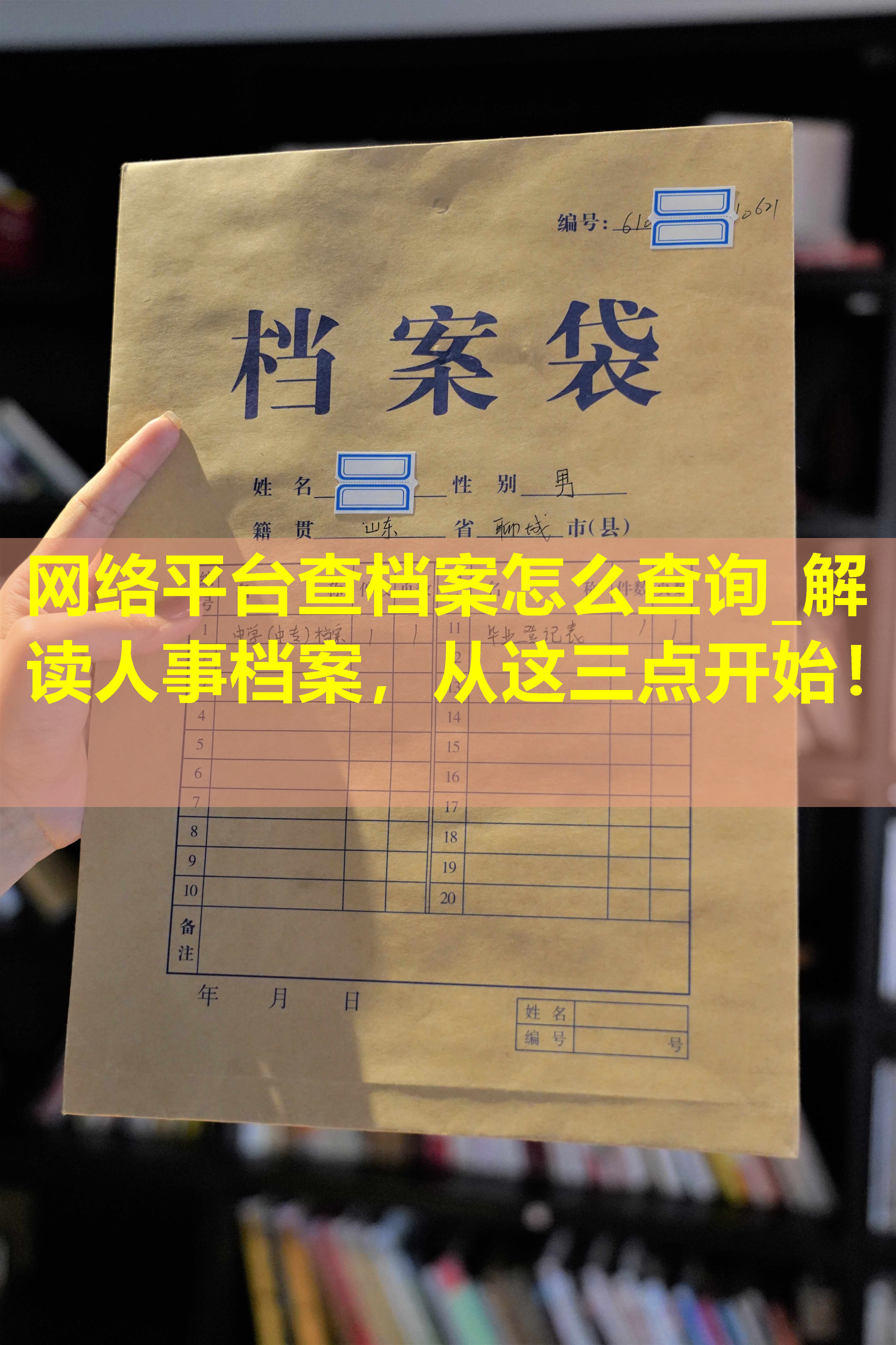 网络平台查档案怎么查询_解读人事档案，从这三点开始！