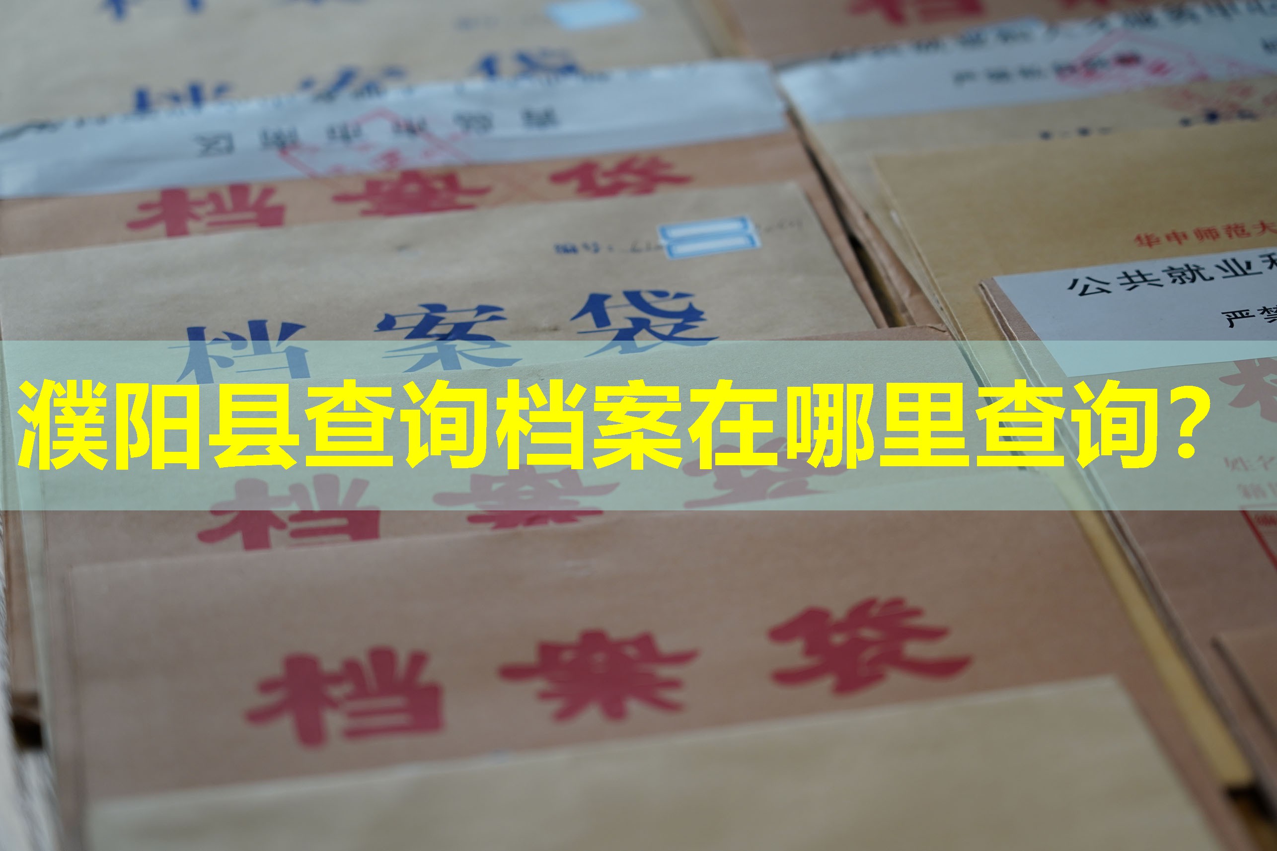 濮阳县查询档案在哪里查询？