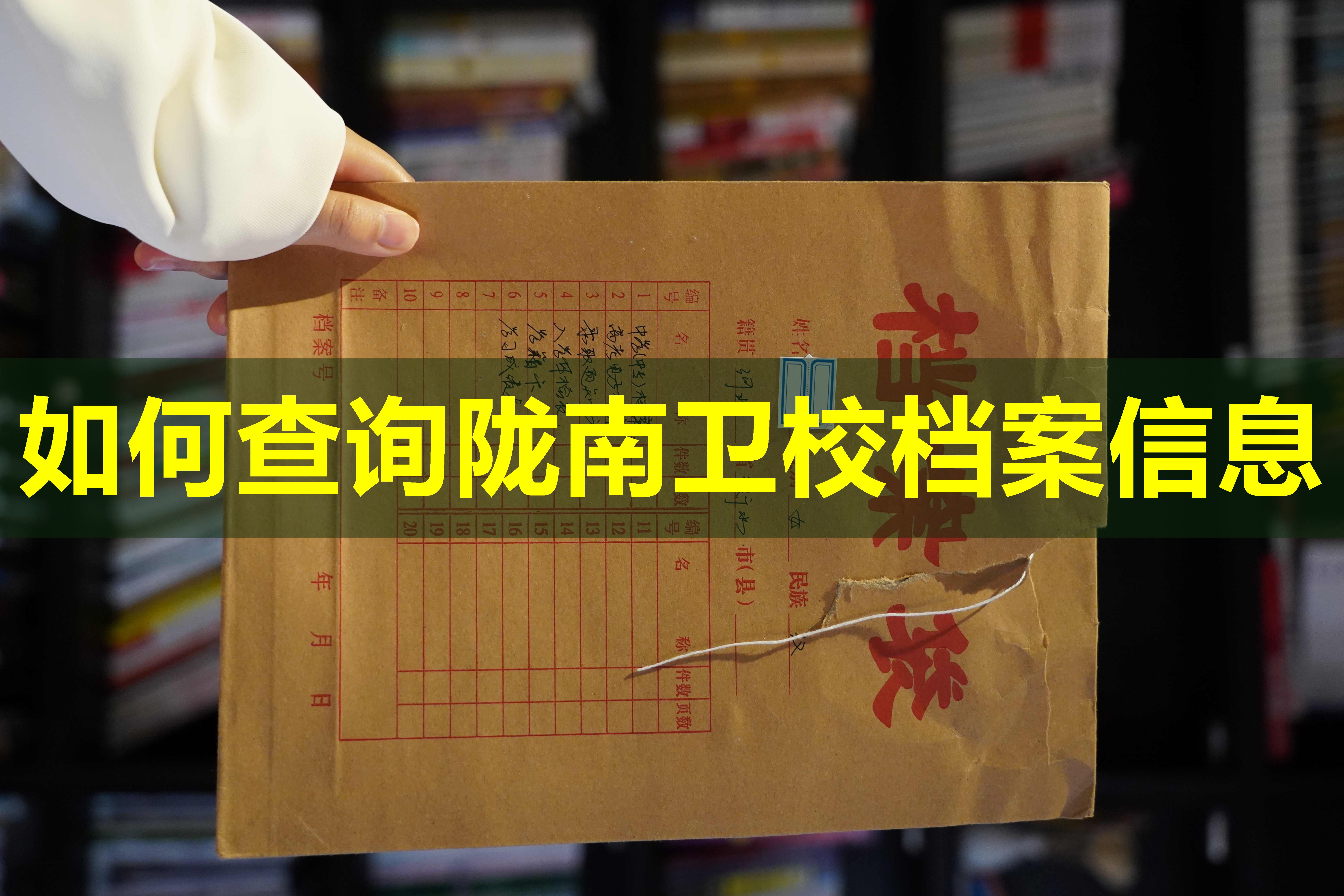 如何查询陇南卫校档案信息