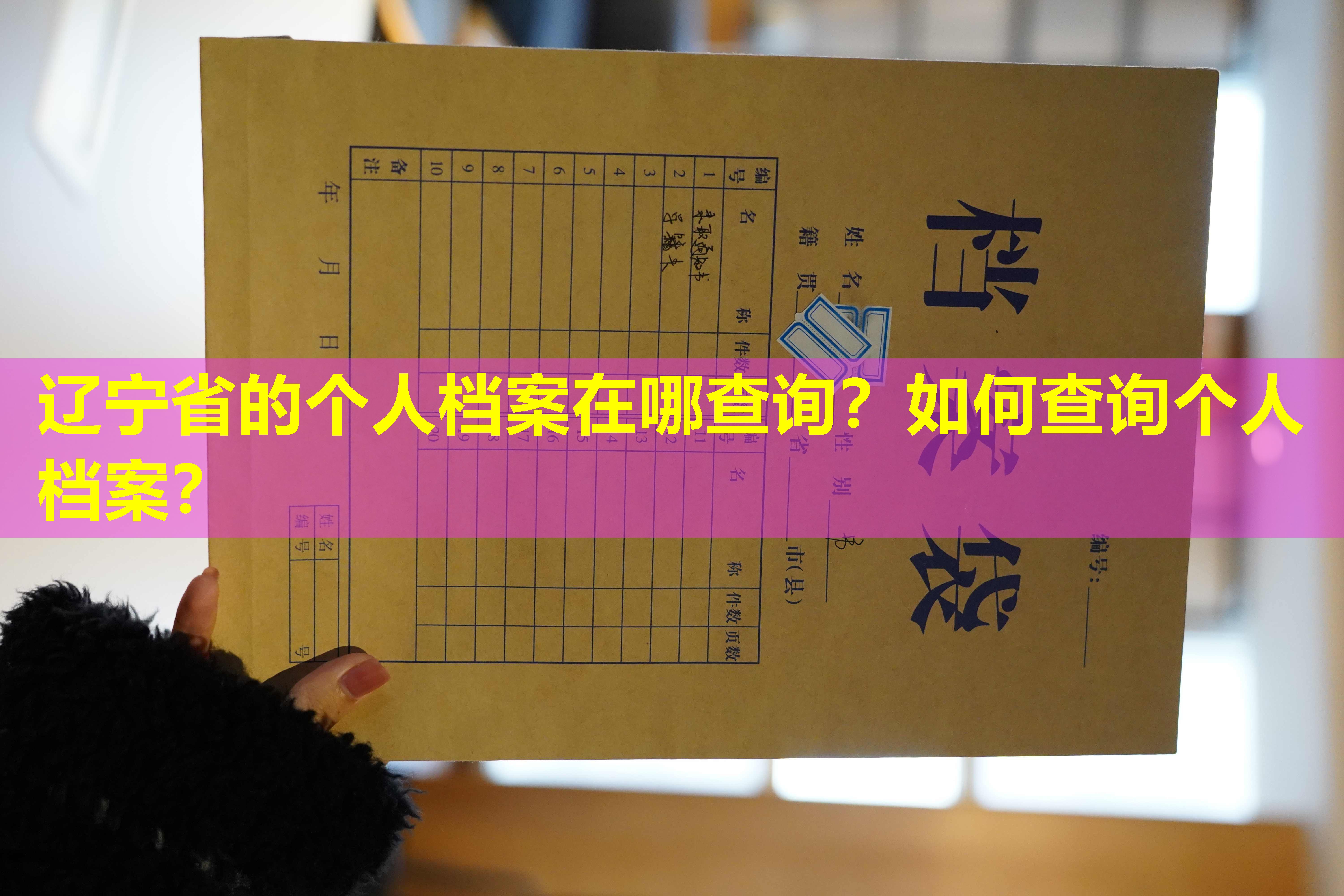 辽宁省的个人档案在哪查询？如何查询个人档案？