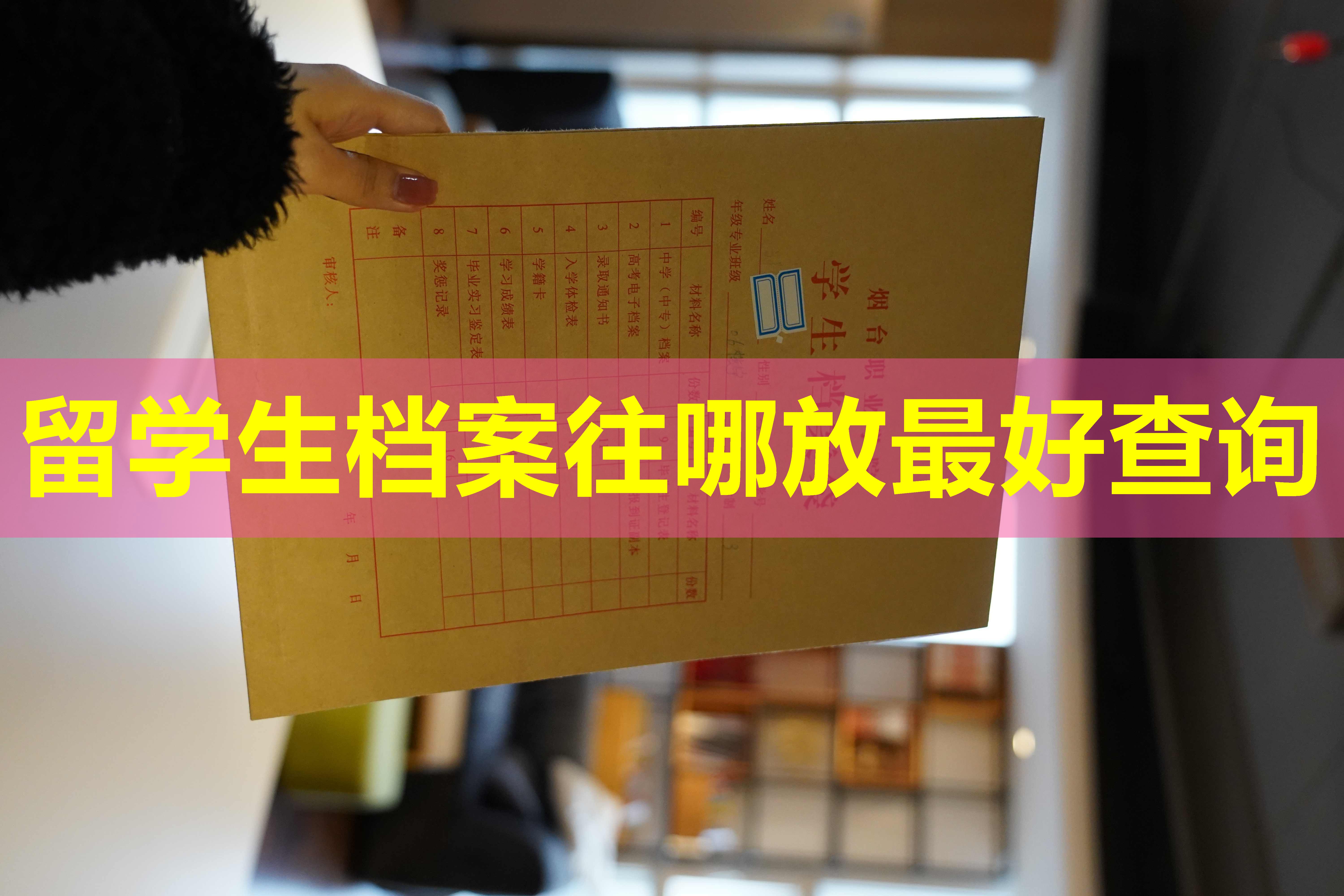 留学生档案往哪放最好查询