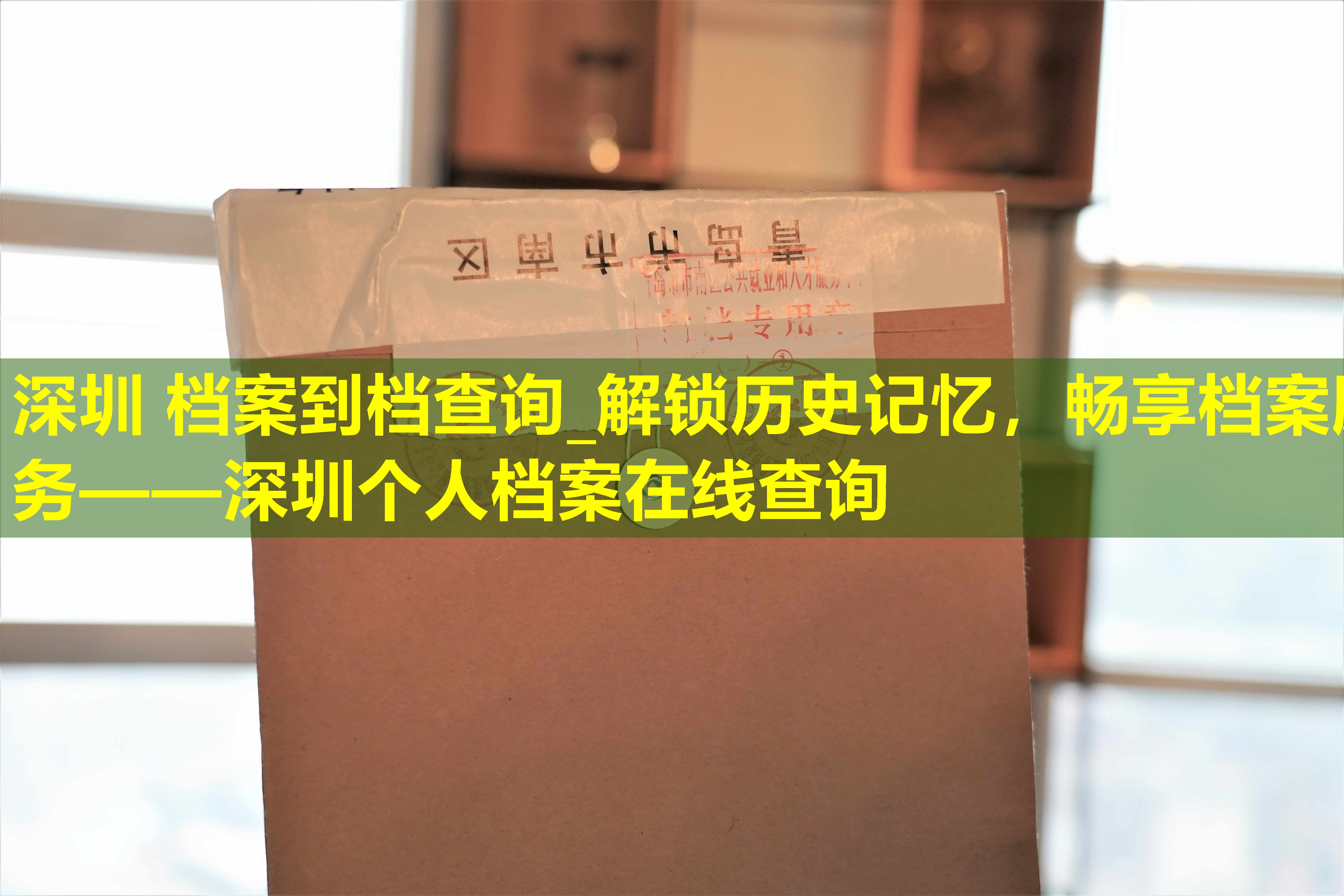 深圳 档案到档查询_解锁历史记忆，畅享档案服务——深圳个人档案在线查询