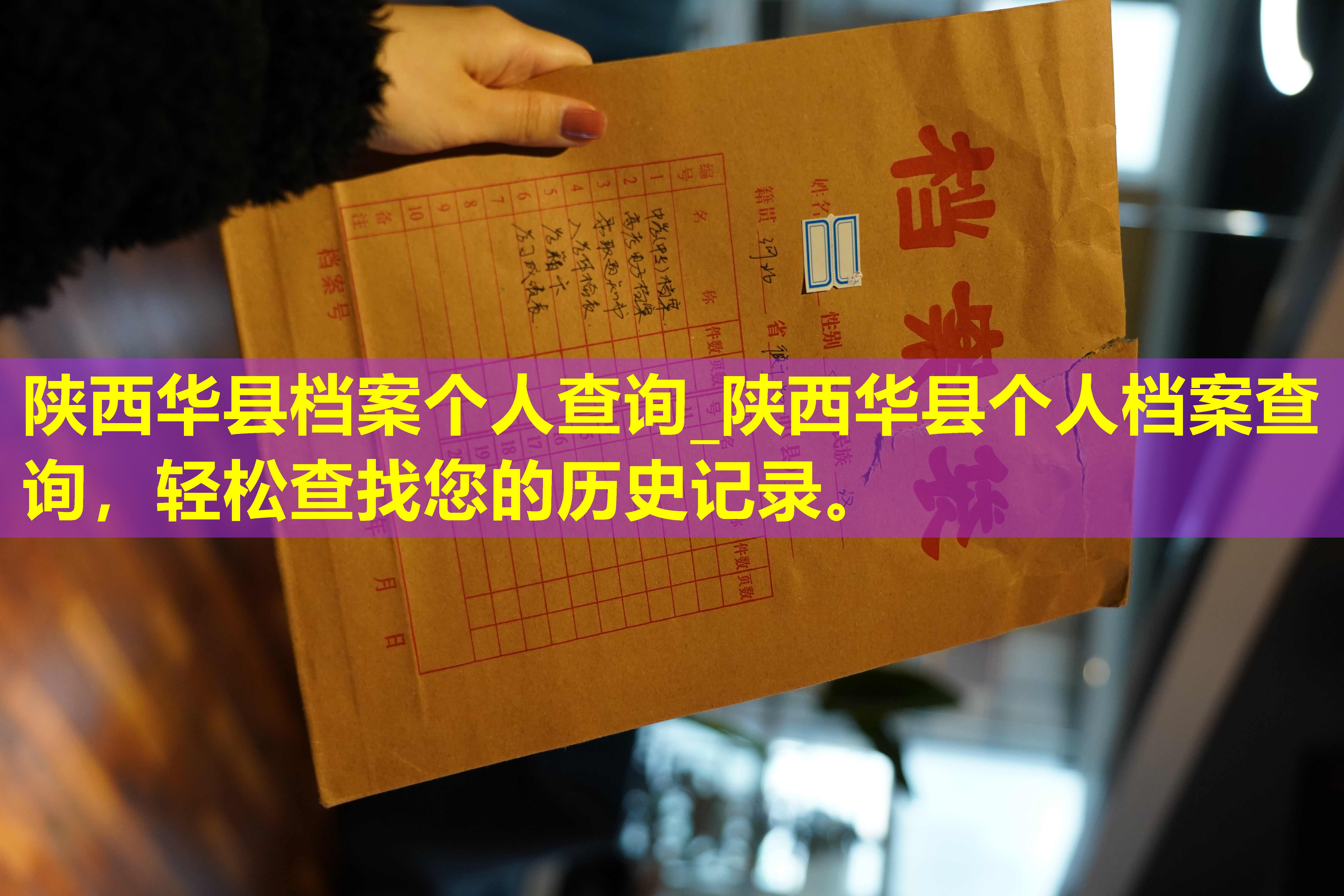 陕西华县档案个人查询_陕西华县个人档案查询，轻松查找您的历史记录。