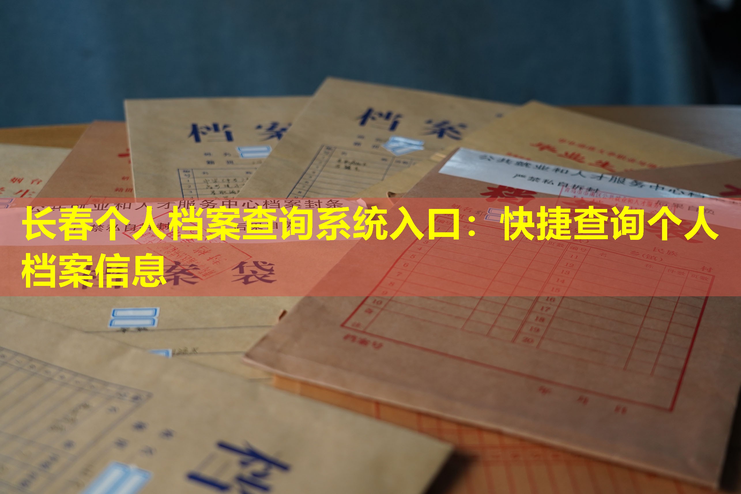 长春个人档案查询系统入口：快捷查询个人档案信息