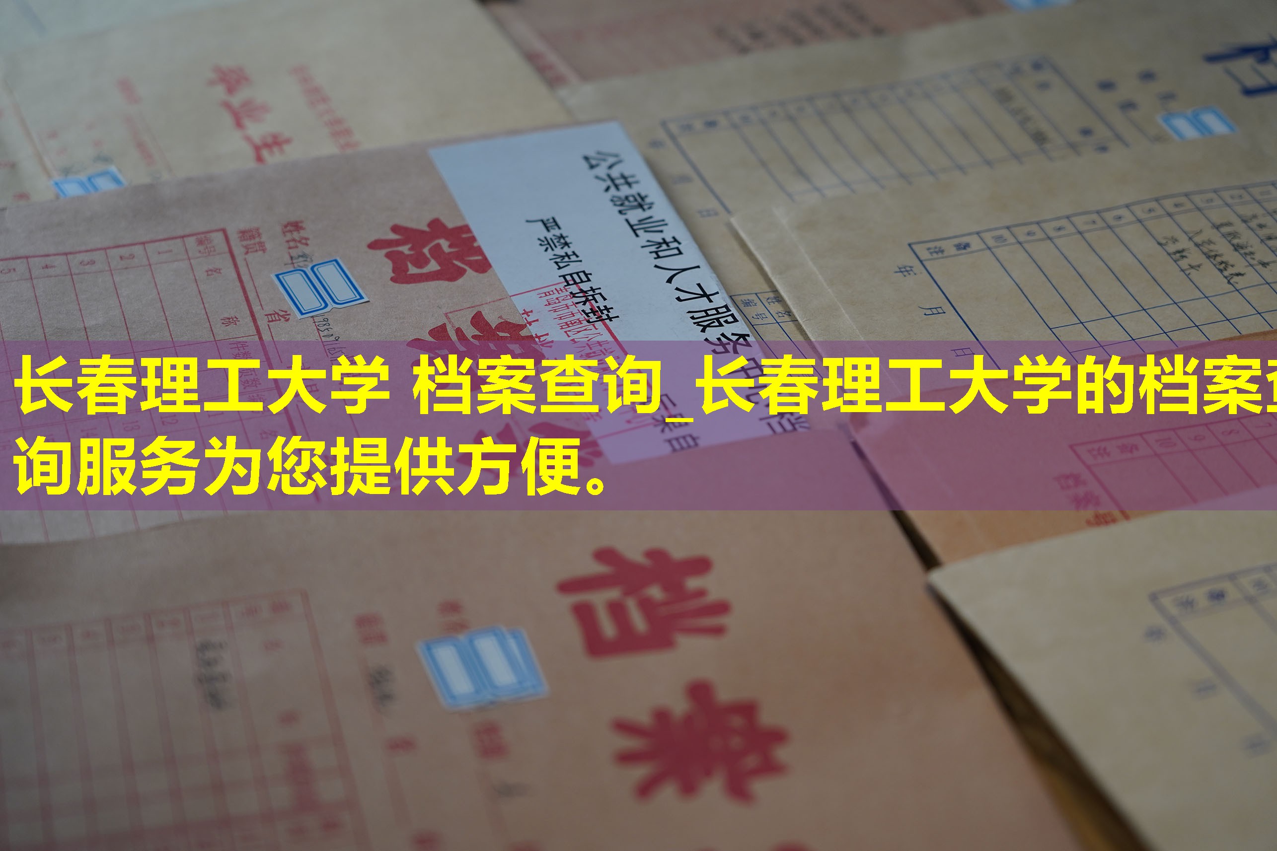 长春理工大学 档案查询_长春理工大学的档案查询服务为您提供方便。