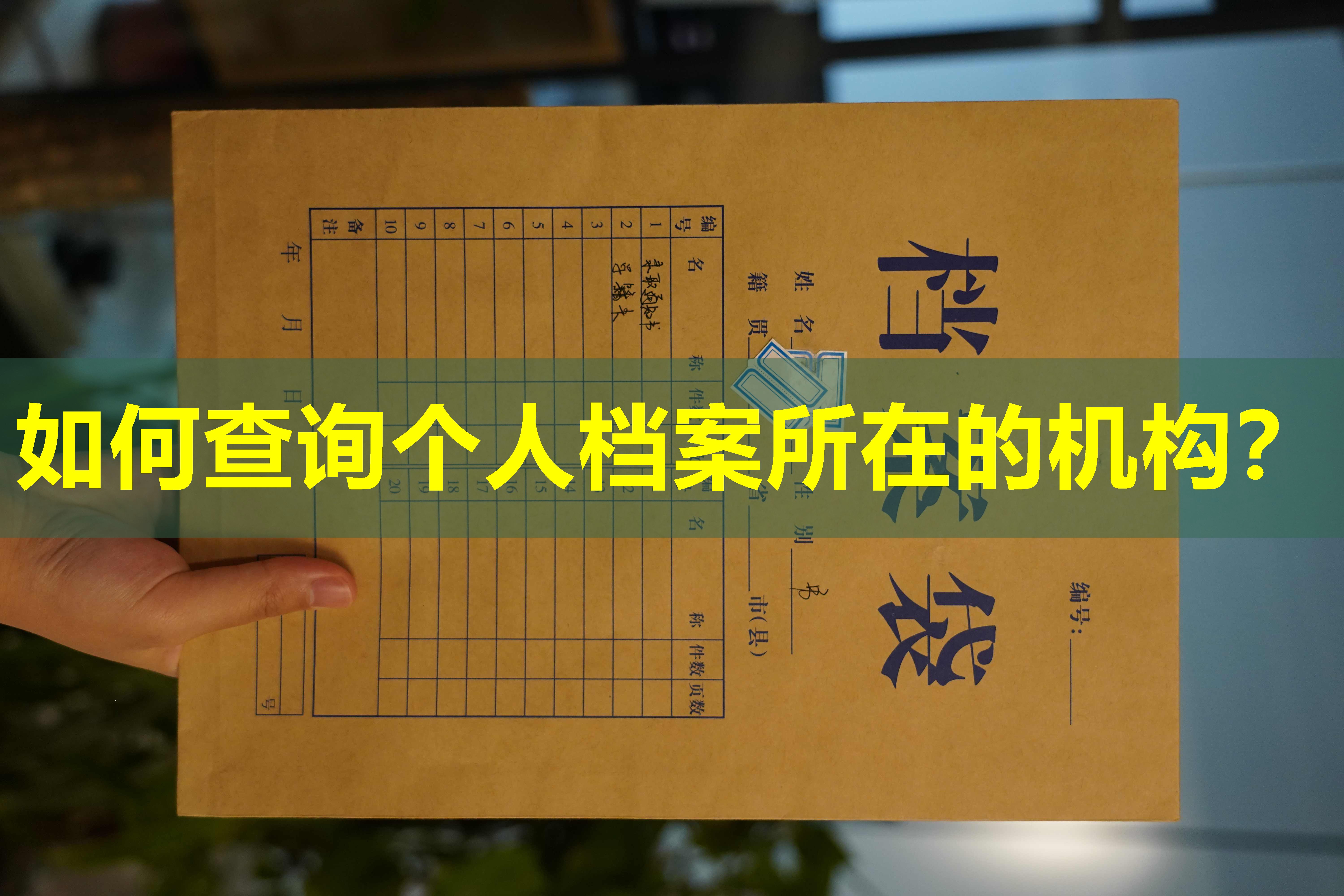 如何查询个人档案所在的机构？