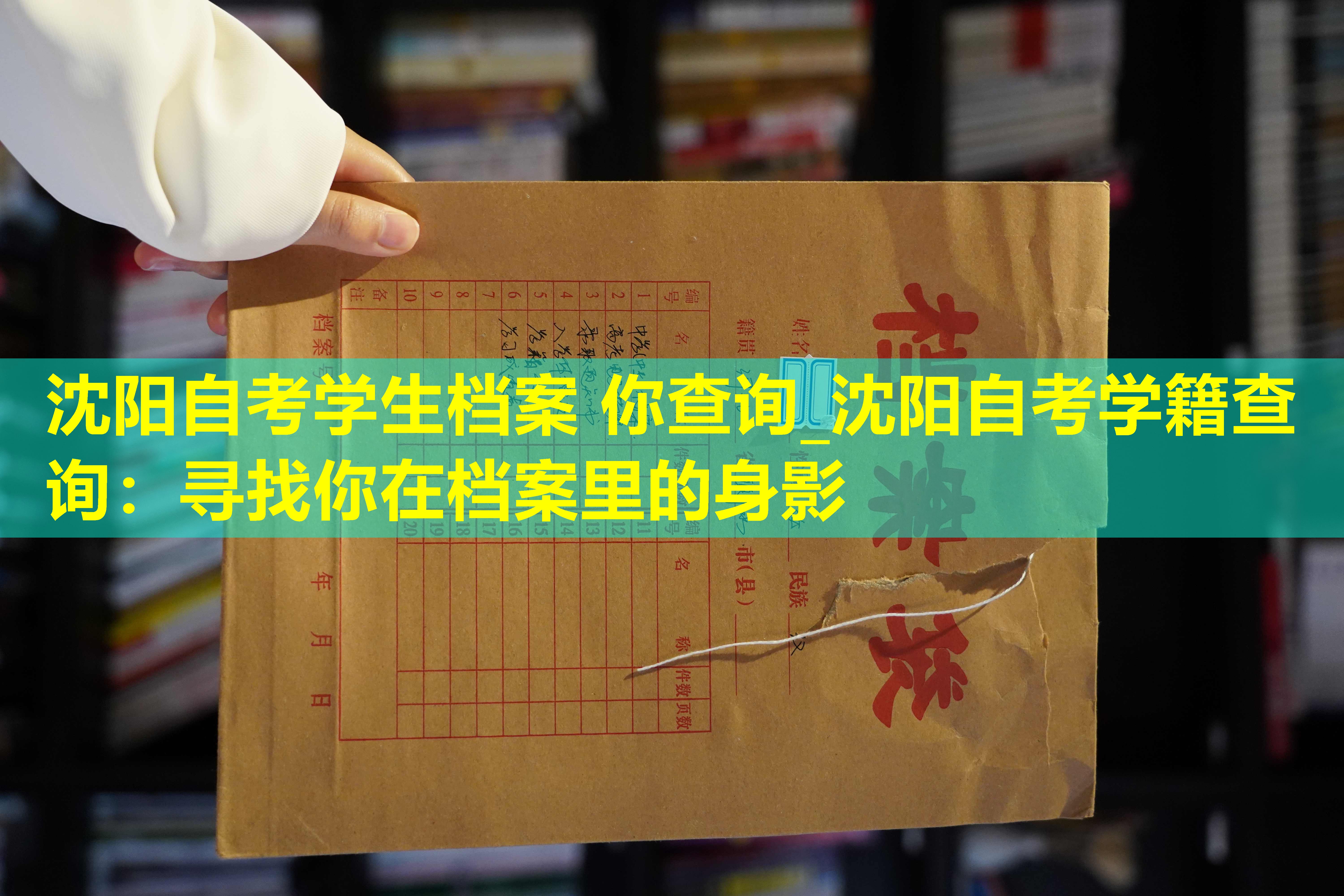 沈阳自考学生档案 你查询_沈阳自考学籍查询：寻找你在档案里的身影