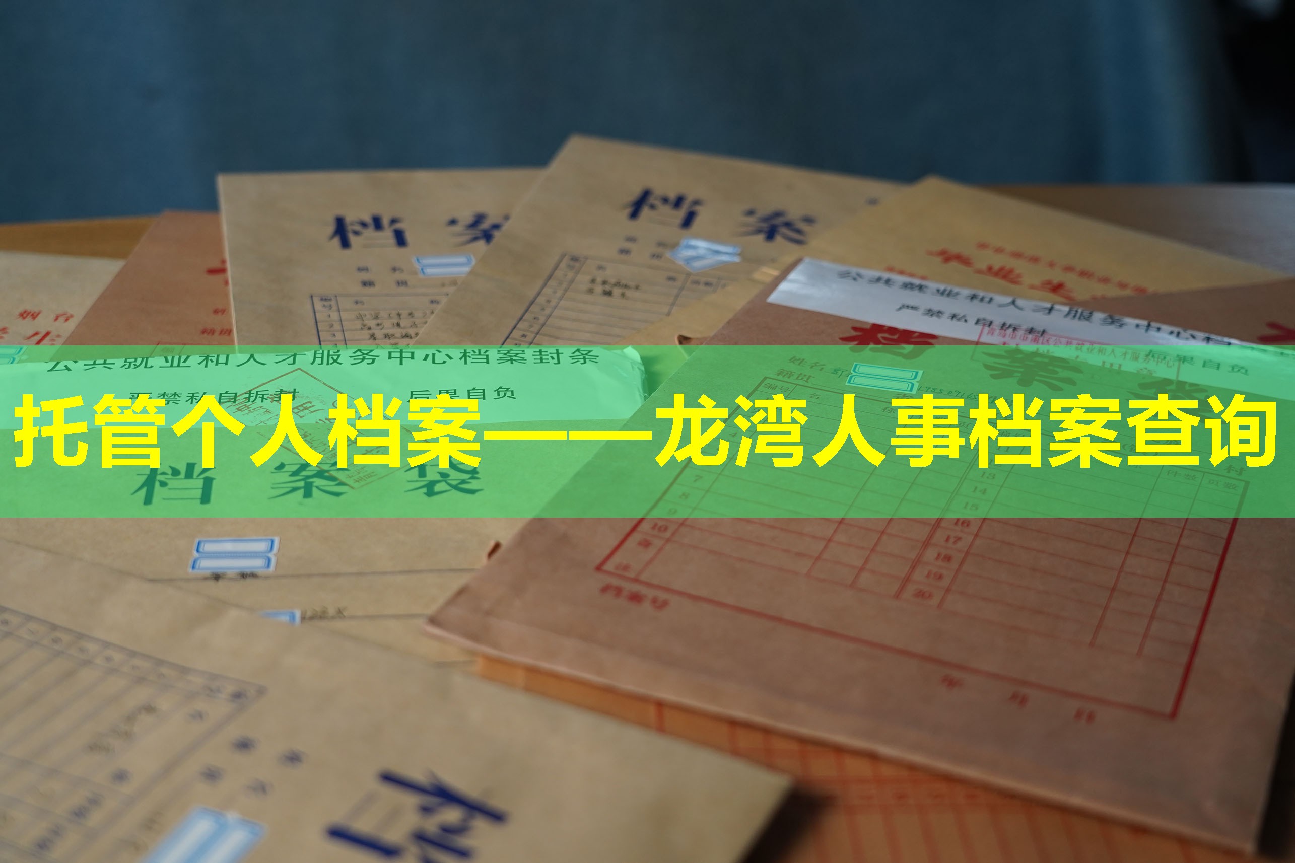 托管个人档案——龙湾人事档案查询