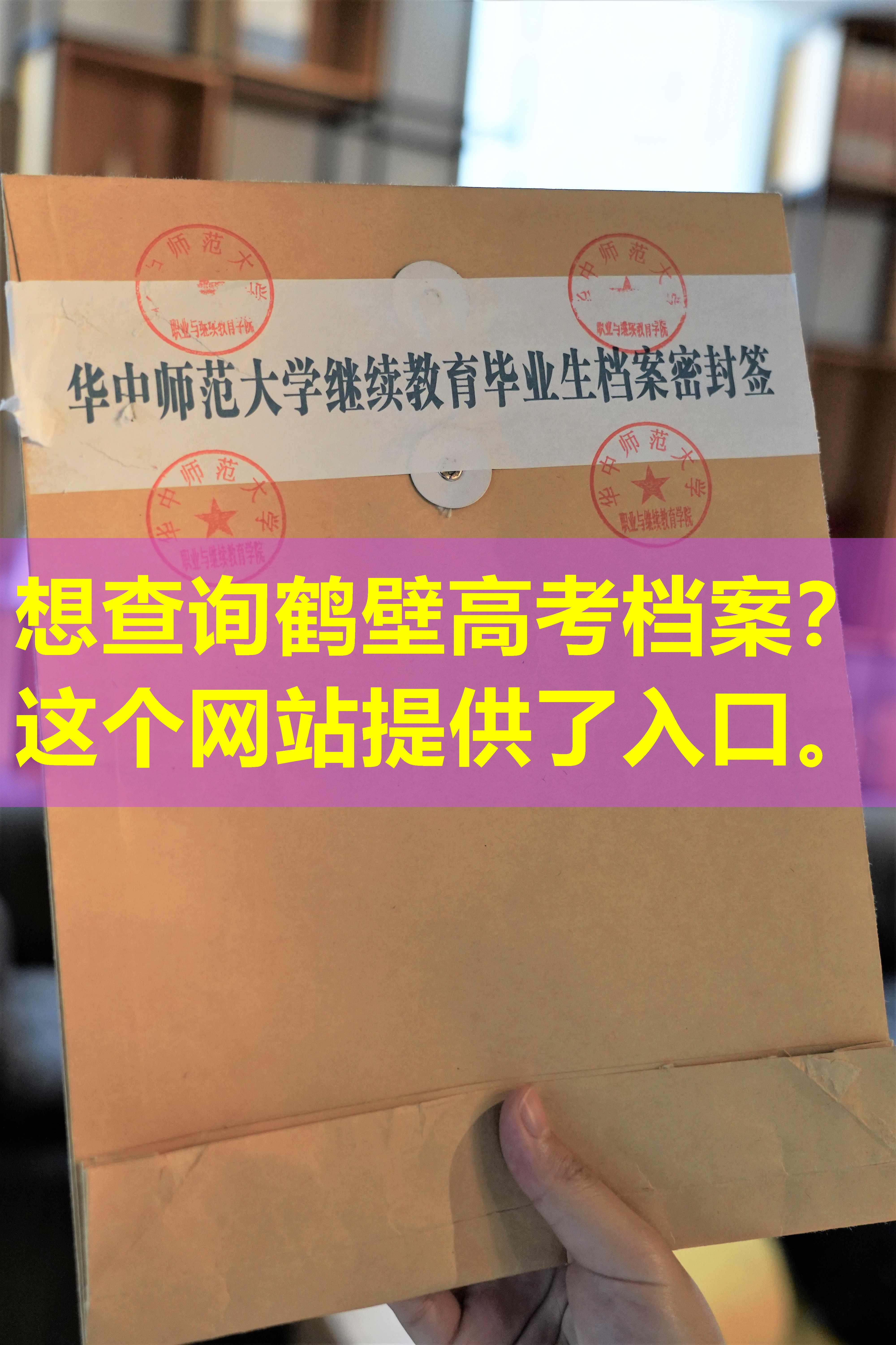 想查询鹤壁高考档案？这个网站提供了入口。