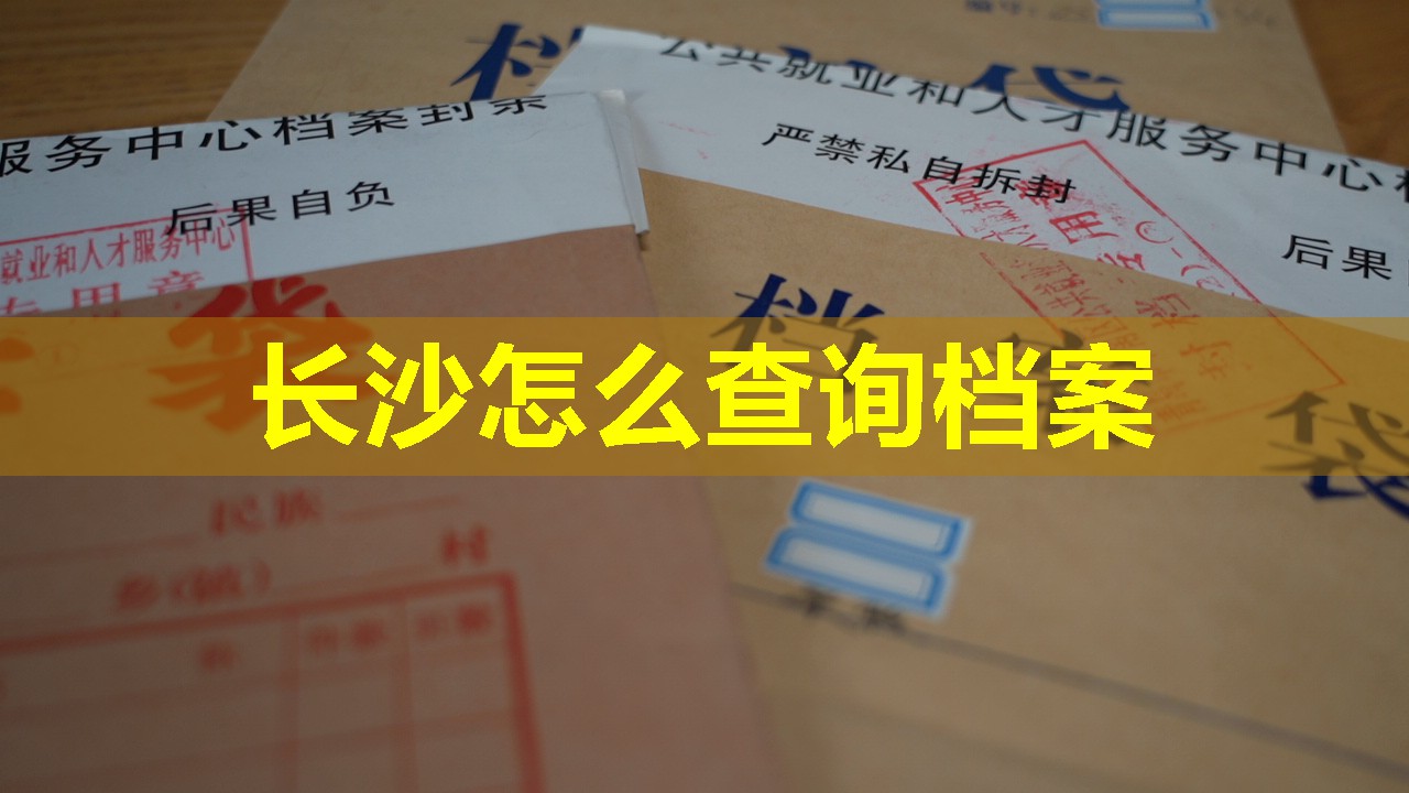 长沙怎么查询档案