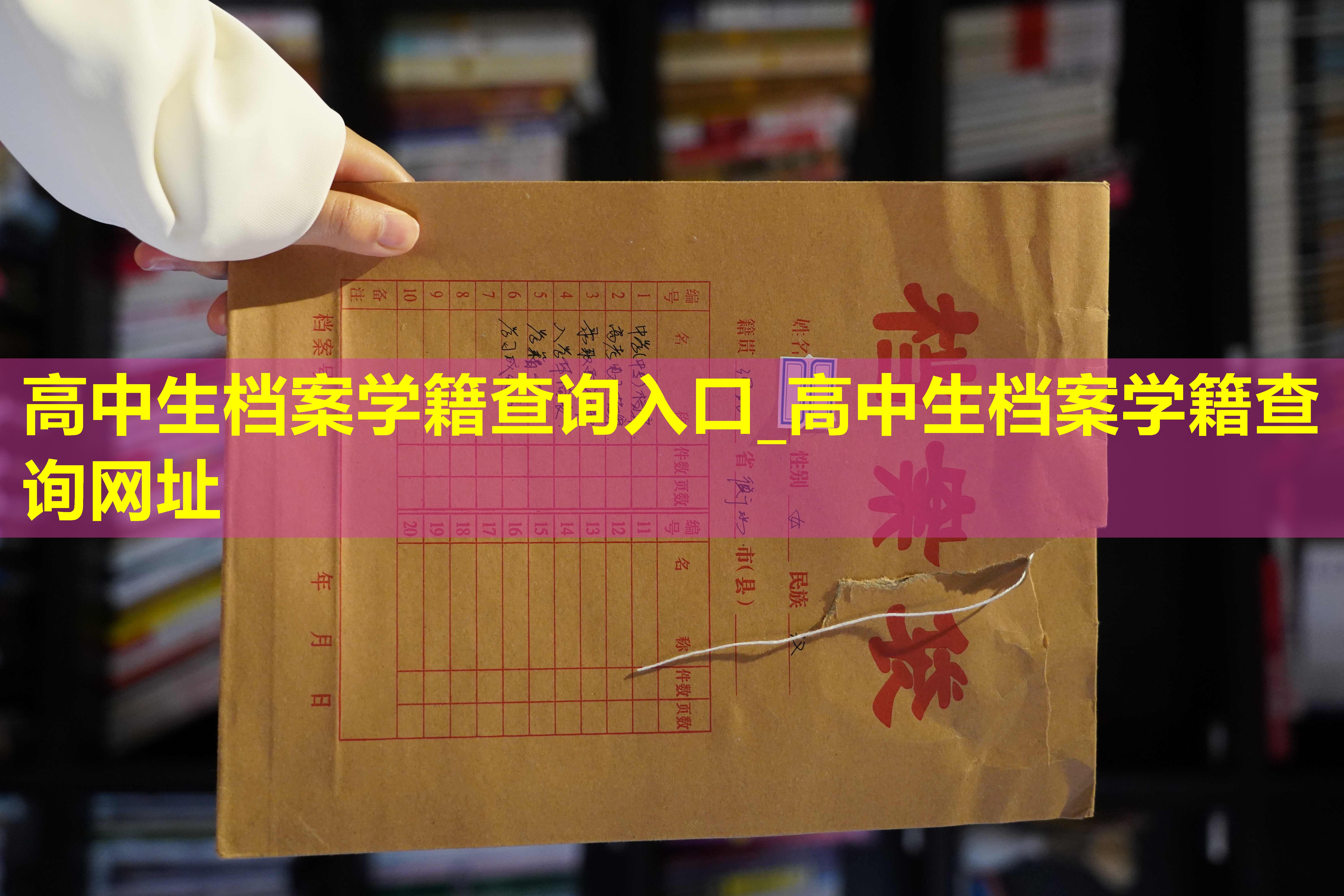 高中生档案学籍查询入口_高中生档案学籍查询网址