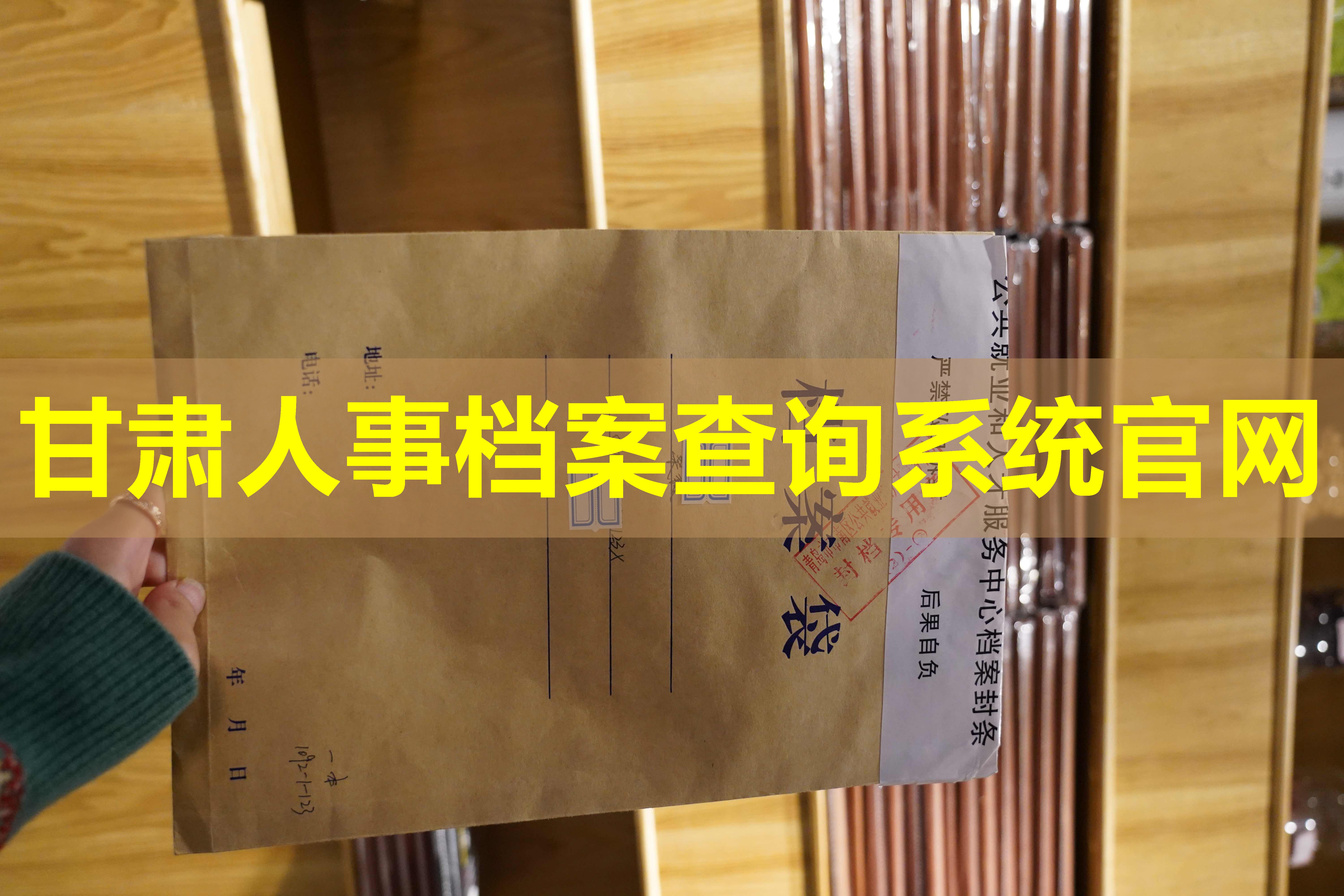 甘肃人事档案查询系统官网
