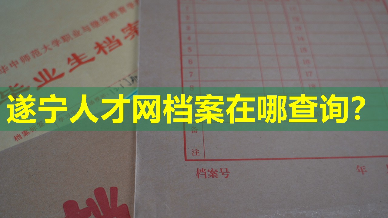 遂宁人才网档案在哪查询？