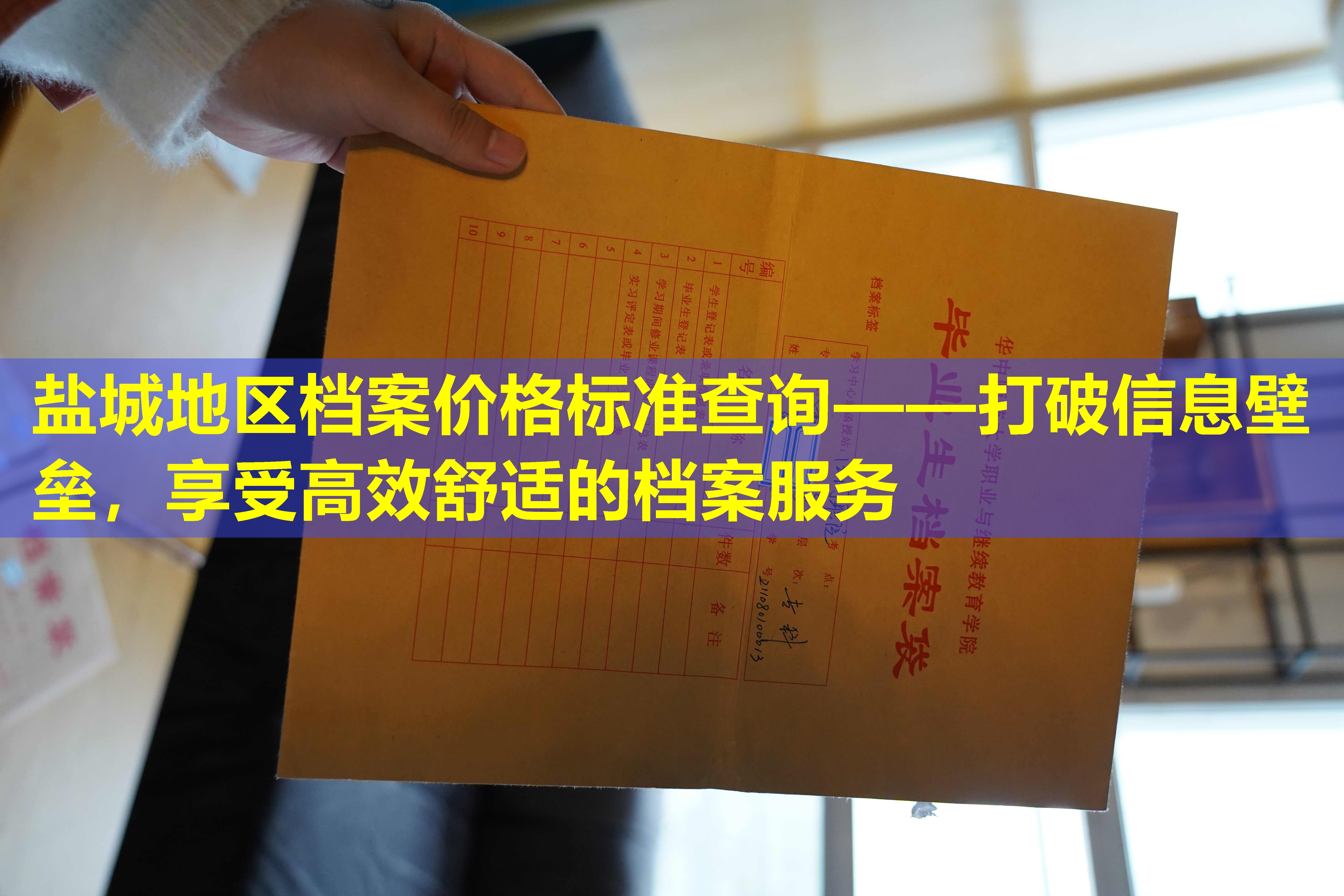 盐城地区档案价格标准查询——打破信息壁垒，享受高效舒适的档案服务