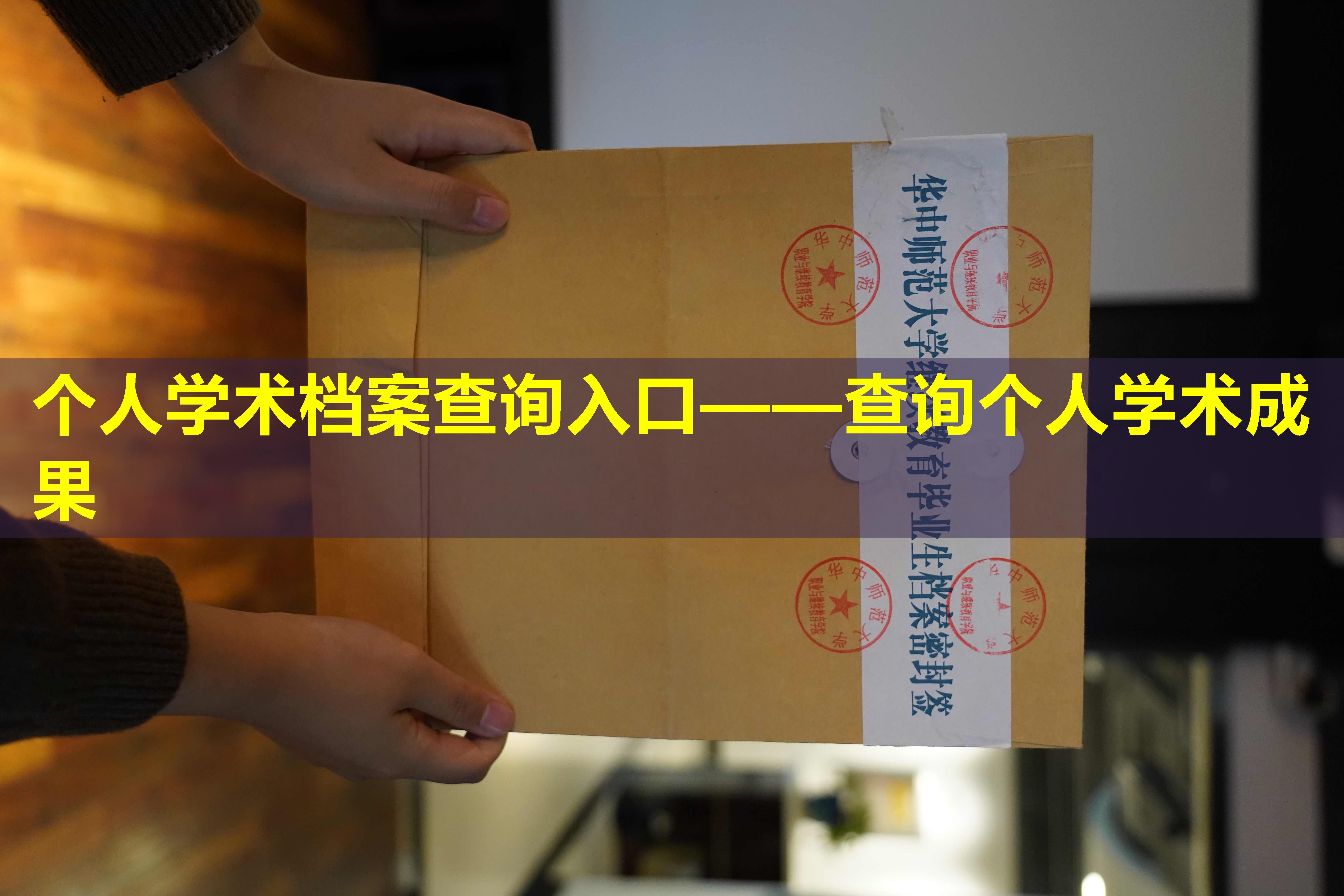 个人学术档案查询入口——查询个人学术成果