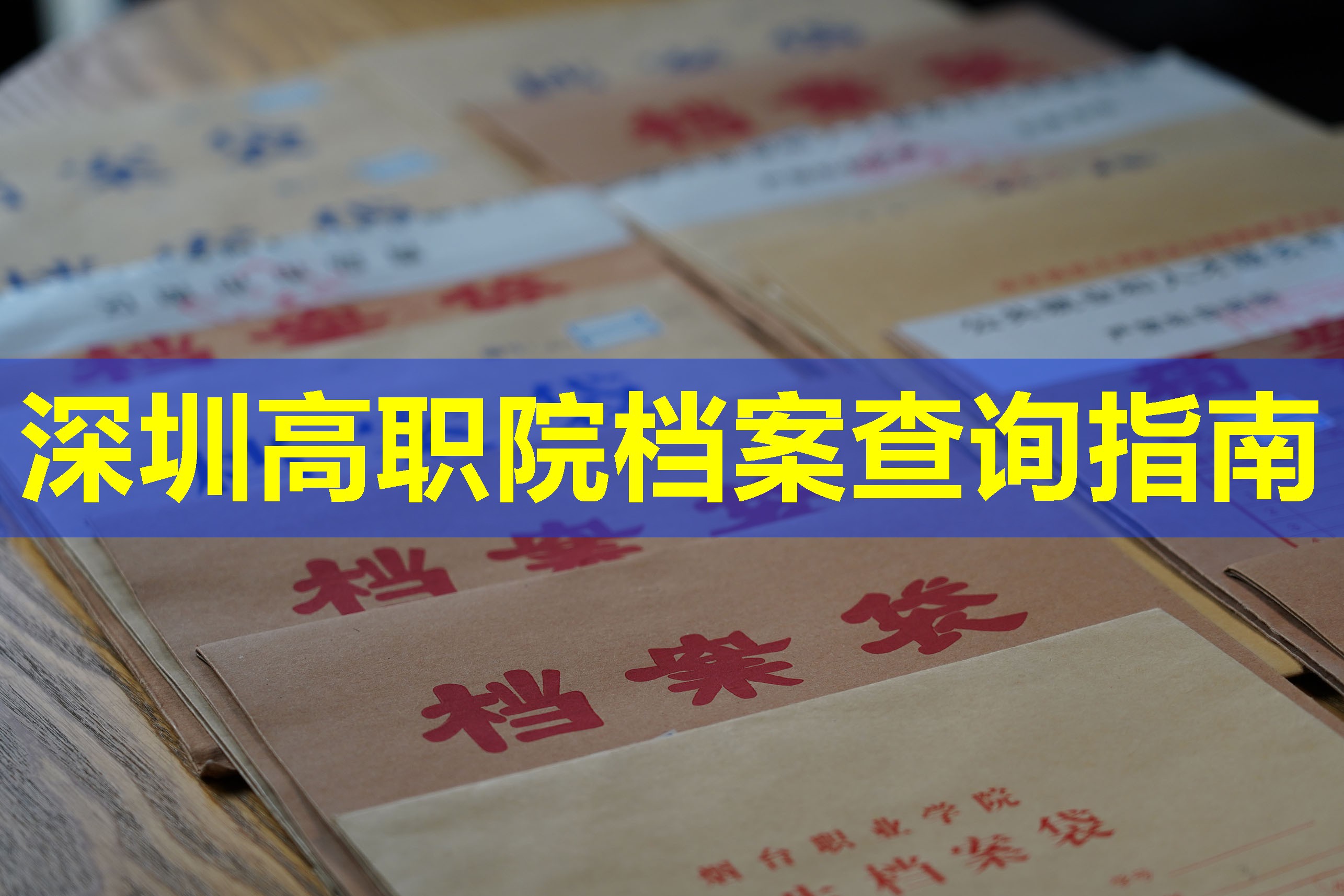 深圳高职院档案查询指南