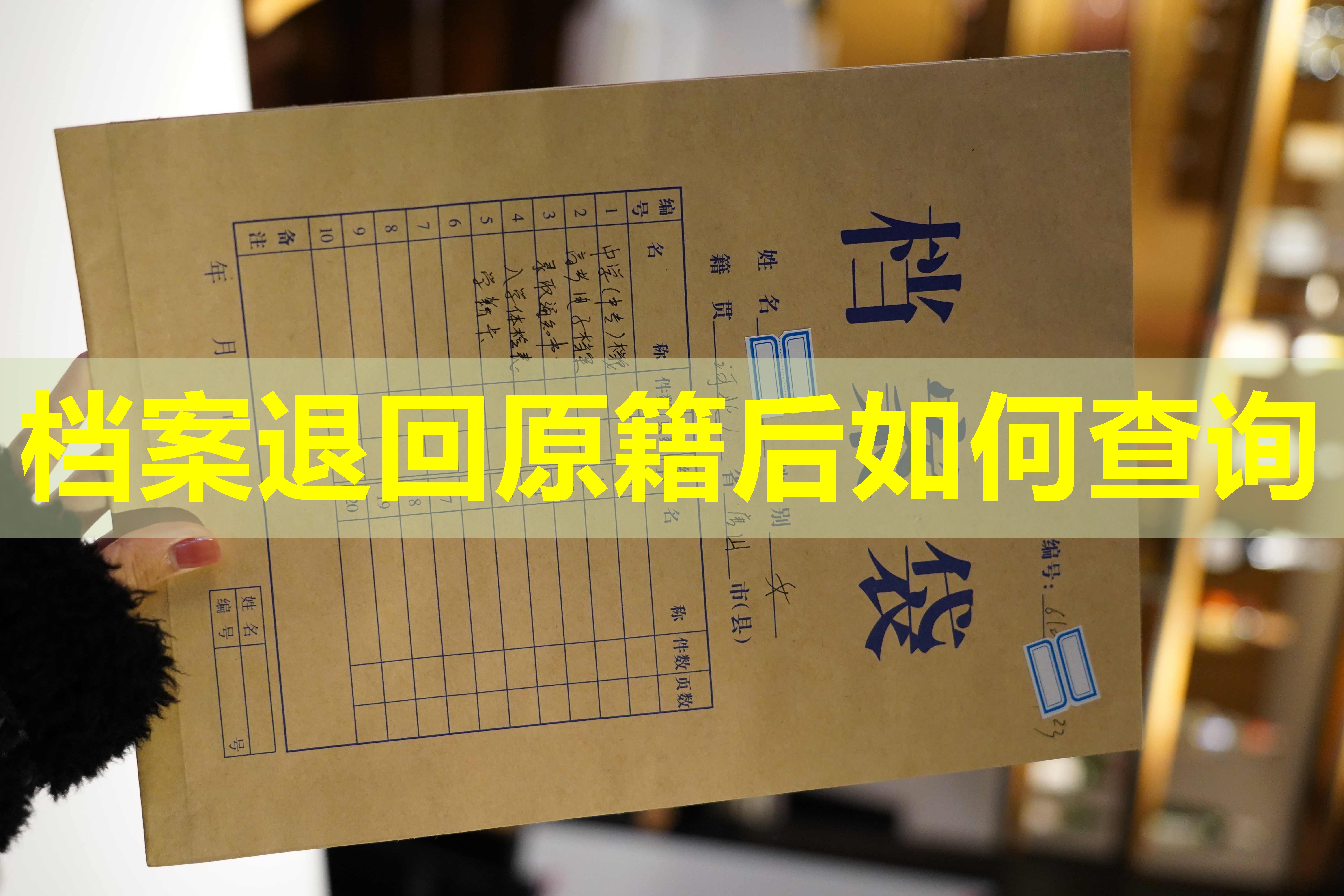 档案退回原籍后如何查询