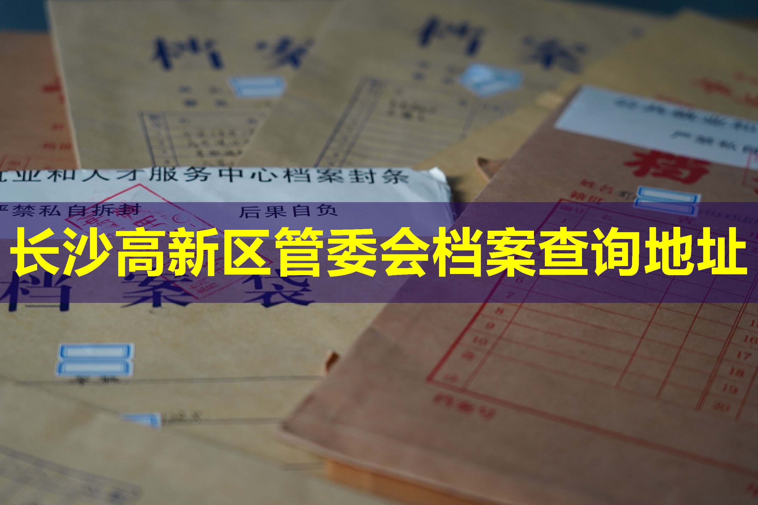 长沙高新区管委会档案查询地址