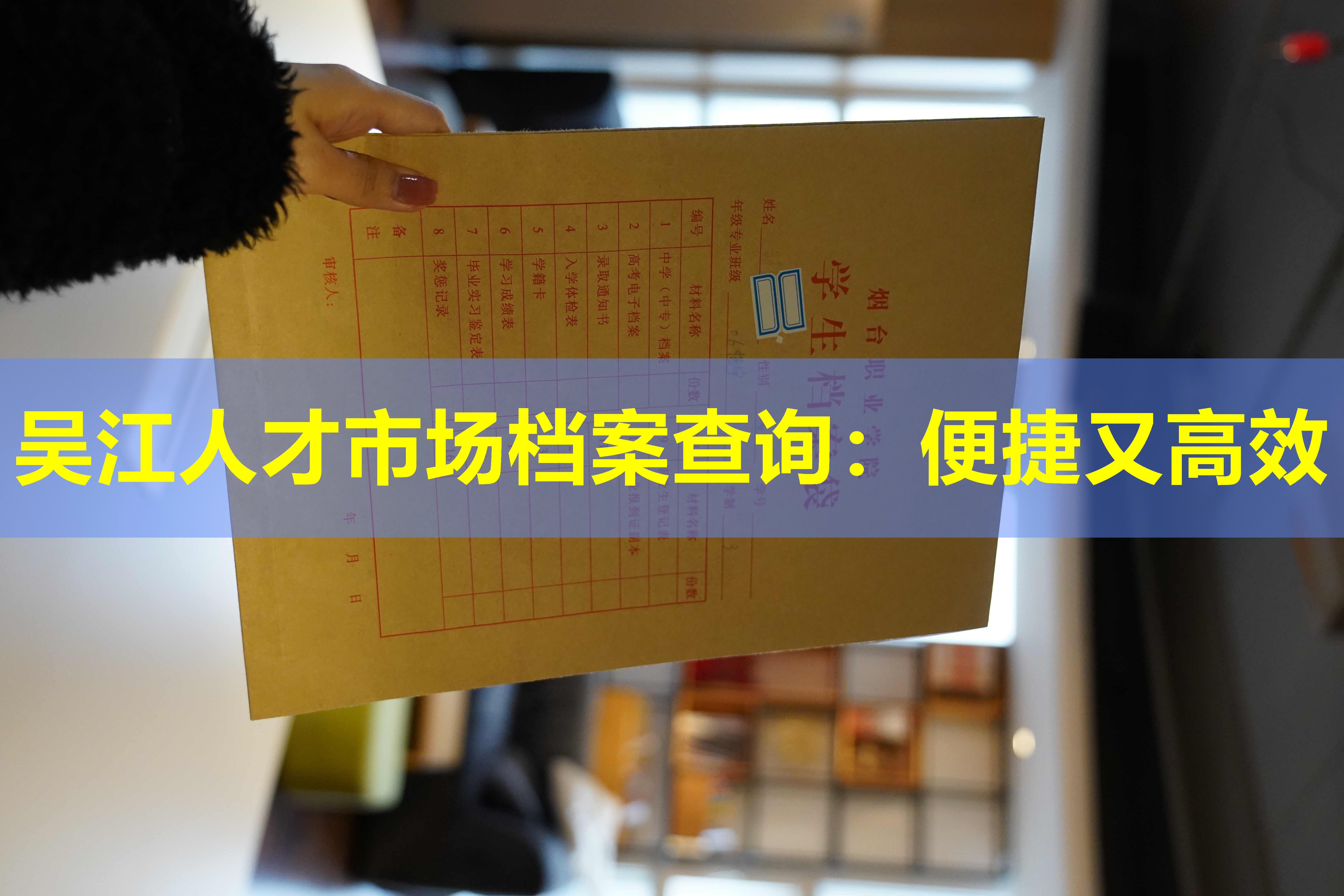 吴江人才市场档案查询：便捷又高效