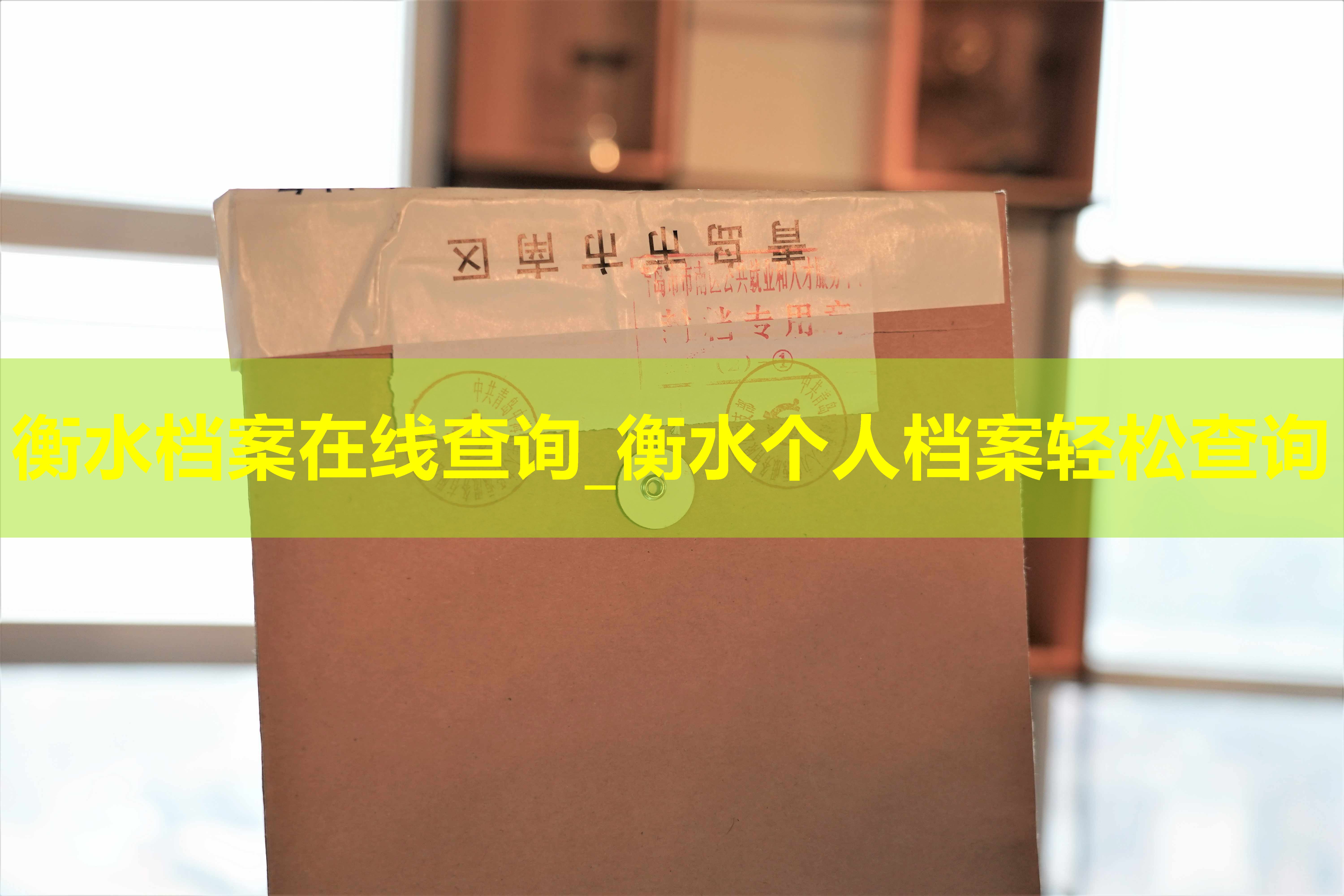 衡水档案在线查询_衡水个人档案轻松查询