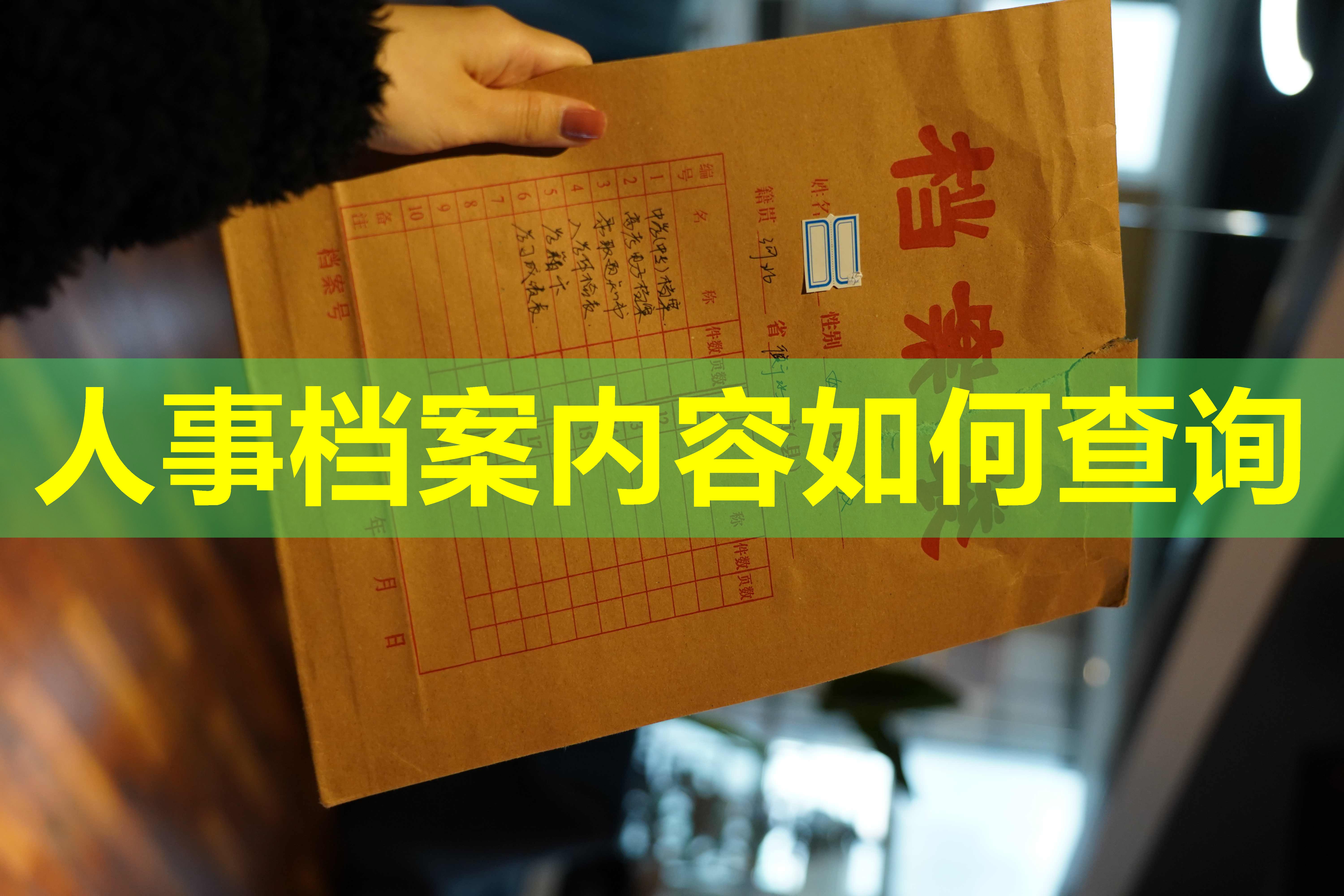 人事档案内容如何查询