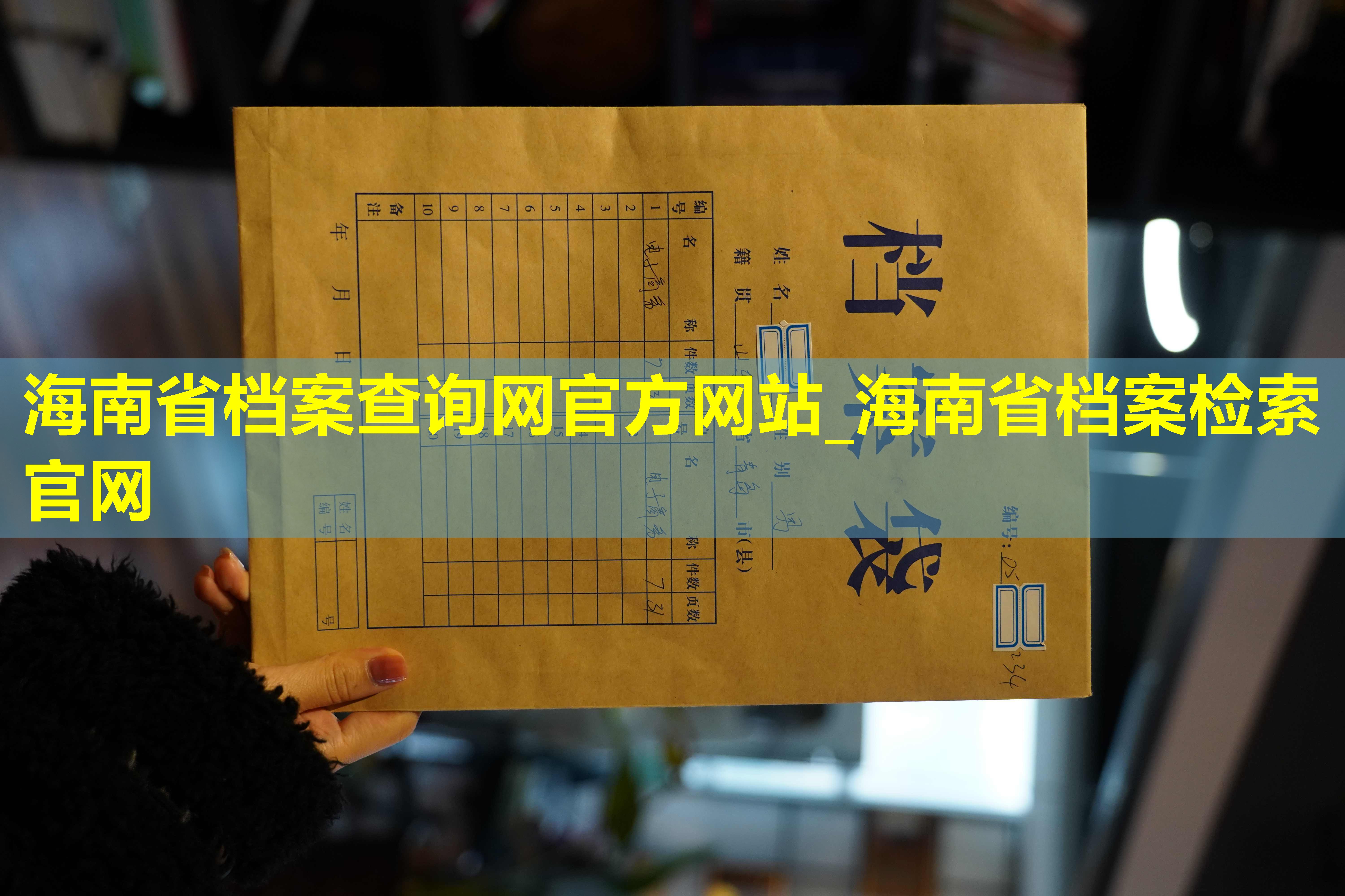 海南省档案查询网官方网站_海南省档案检索官网