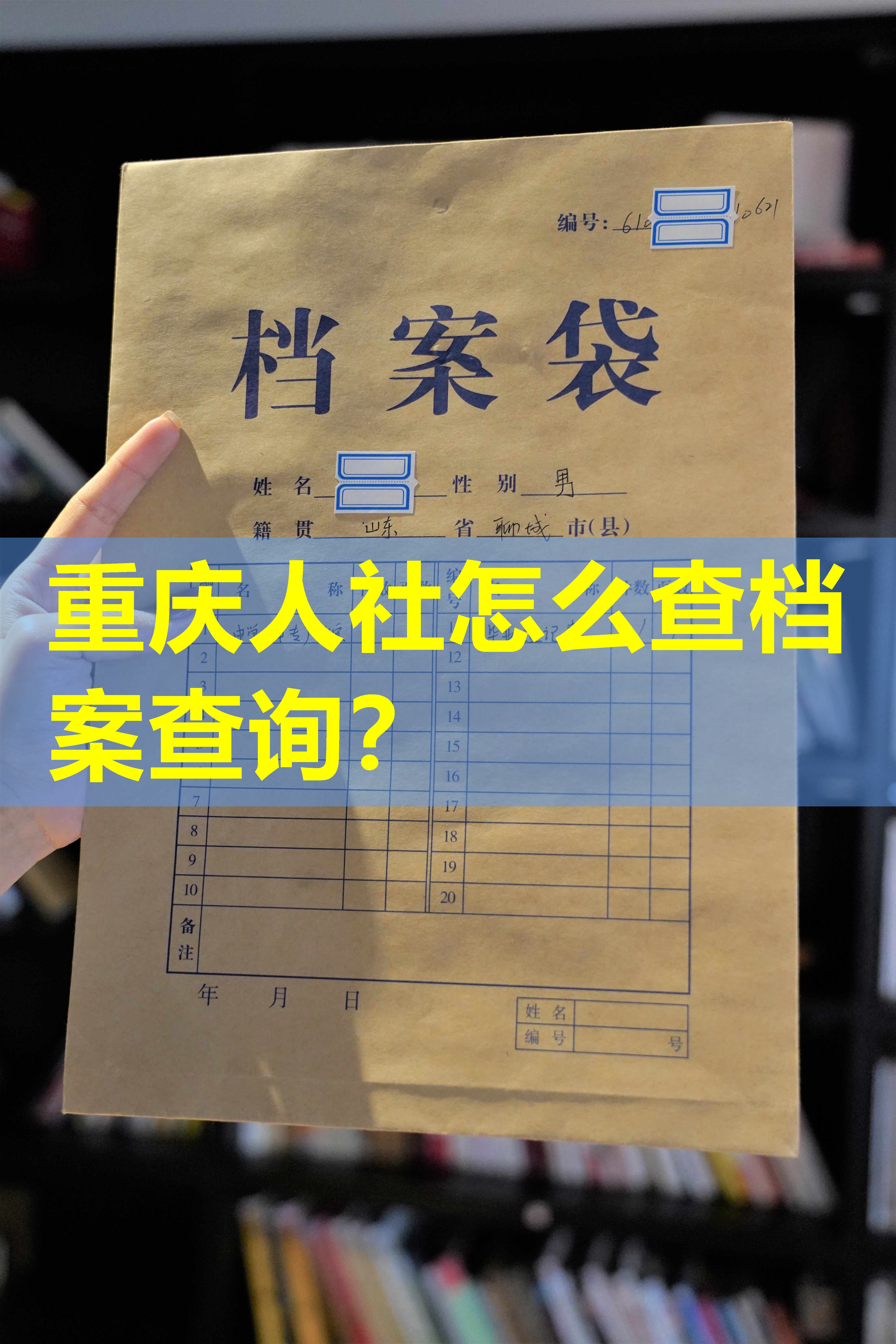 重庆人社怎么查档案查询？