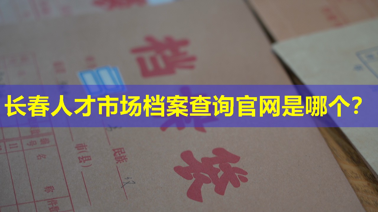 长春人才市场档案查询官网是哪个？