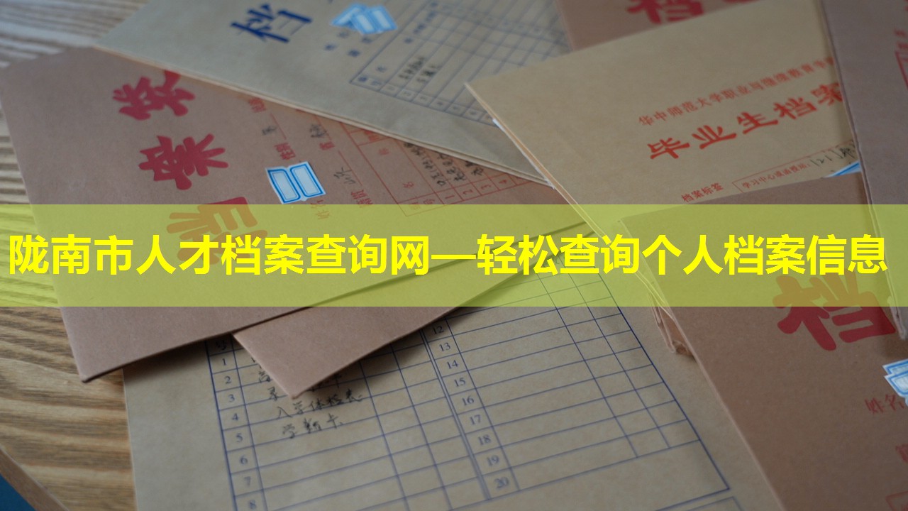 陇南市人才档案查询网—轻松查询个人档案信息