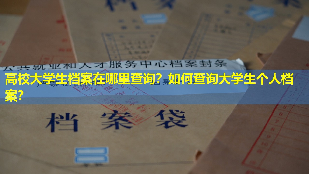 高校大学生档案在哪里查询？如何查询大学生个人档案？