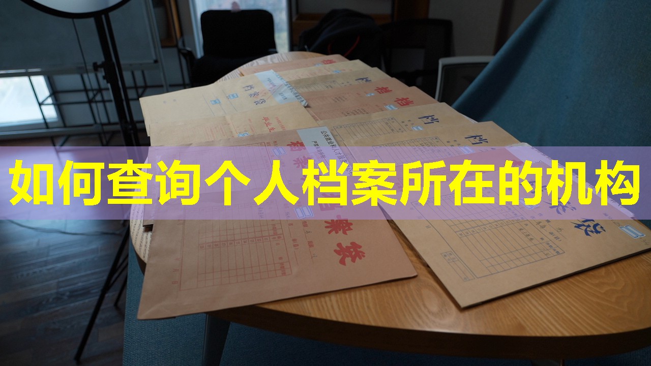 如何查询个人档案所在的机构