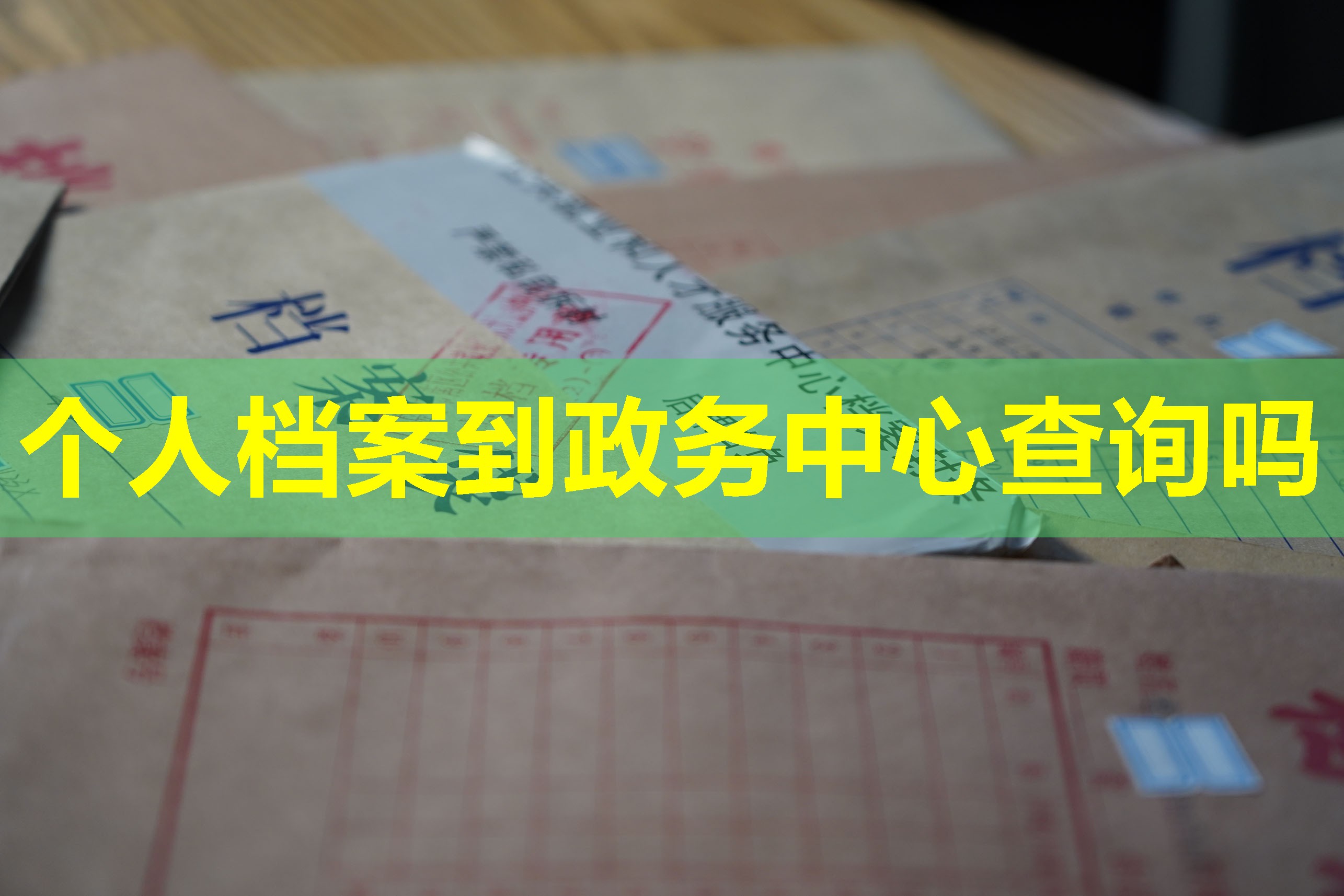 个人档案到政务中心查询吗