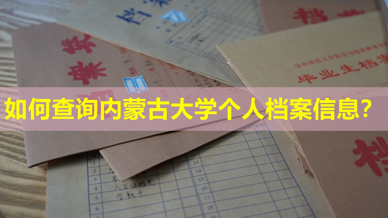 如何查询内蒙古大学个人档案信息？