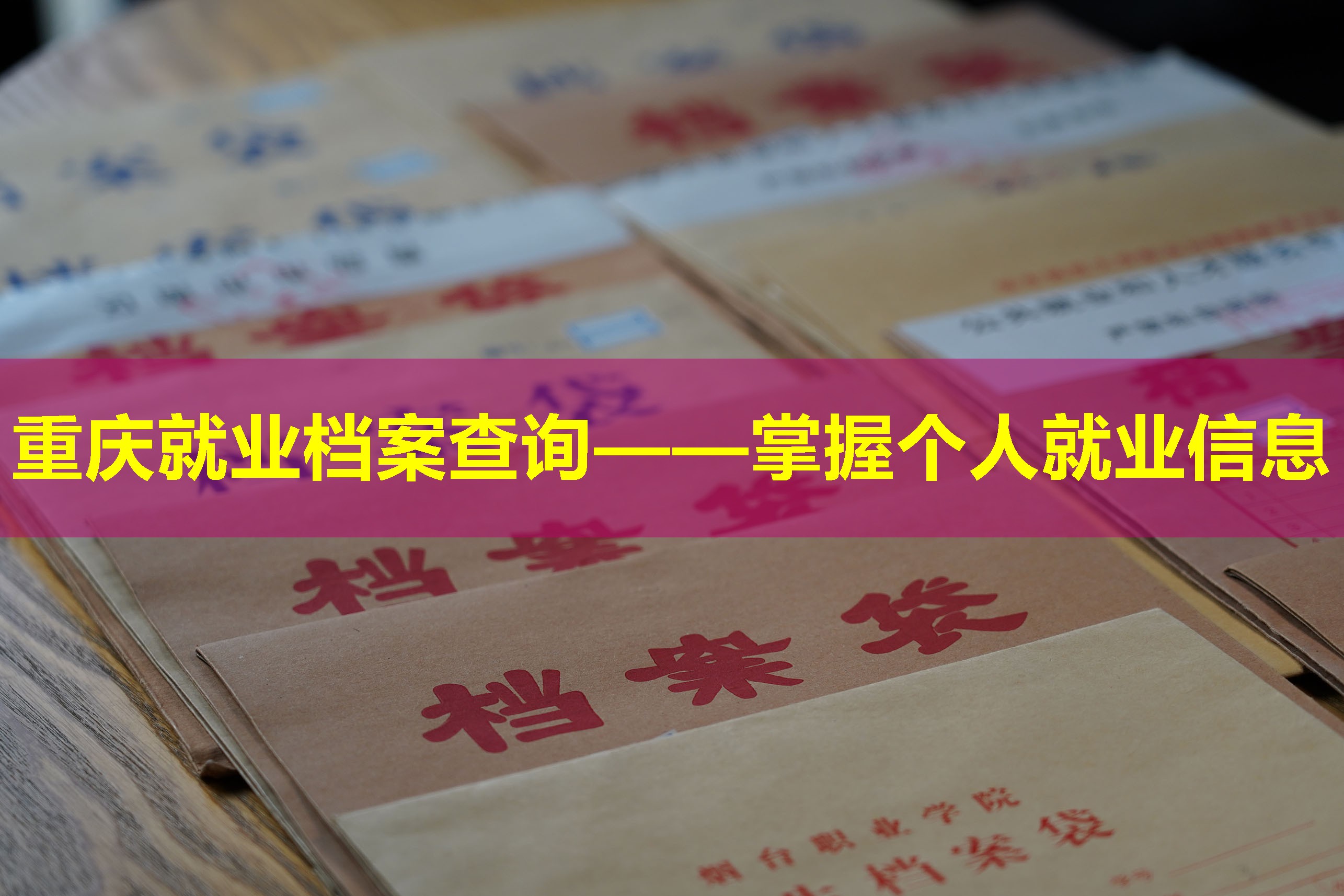 重庆就业档案查询——掌握个人就业信息