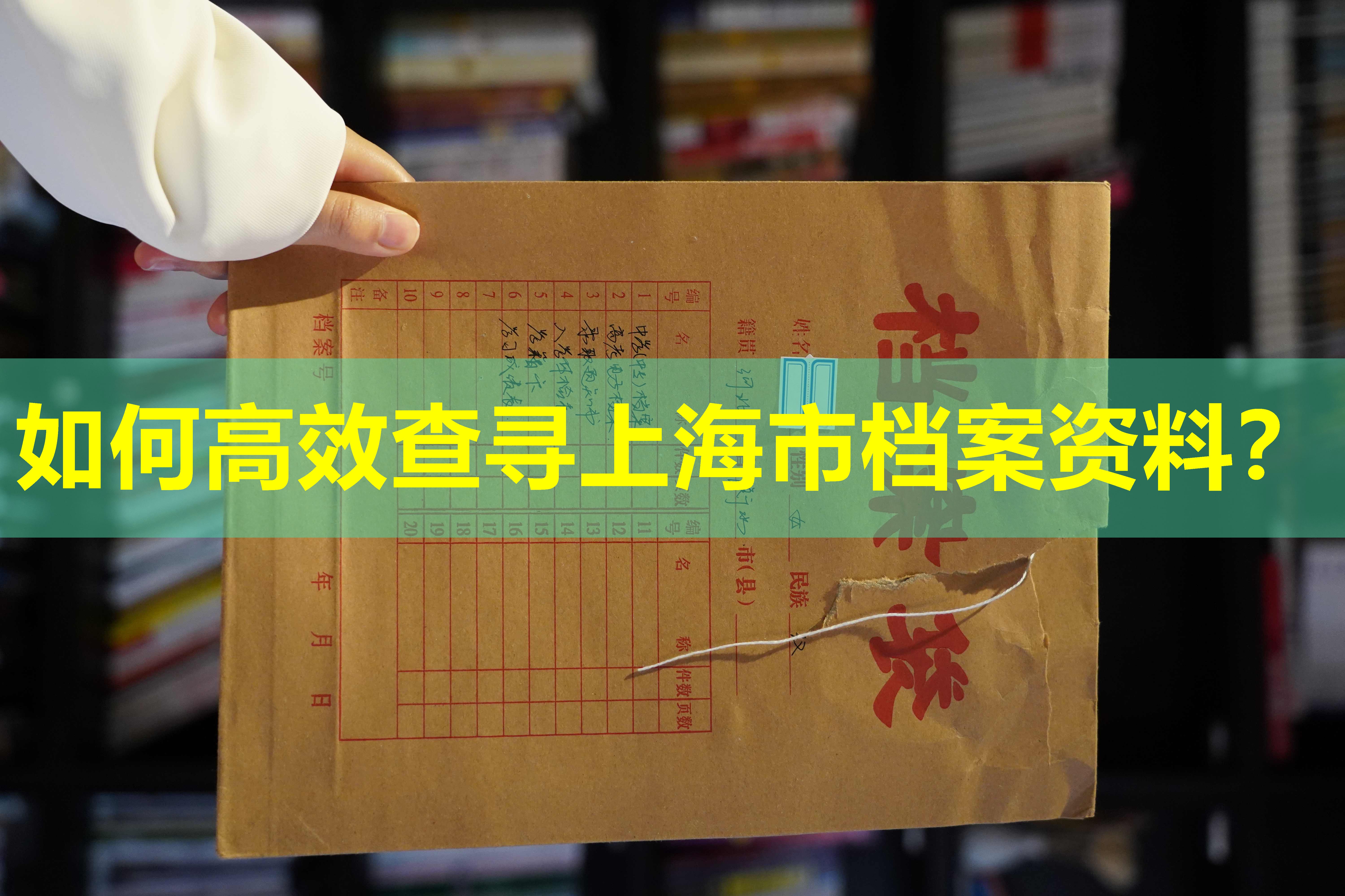 如何高效查寻上海市档案资料？