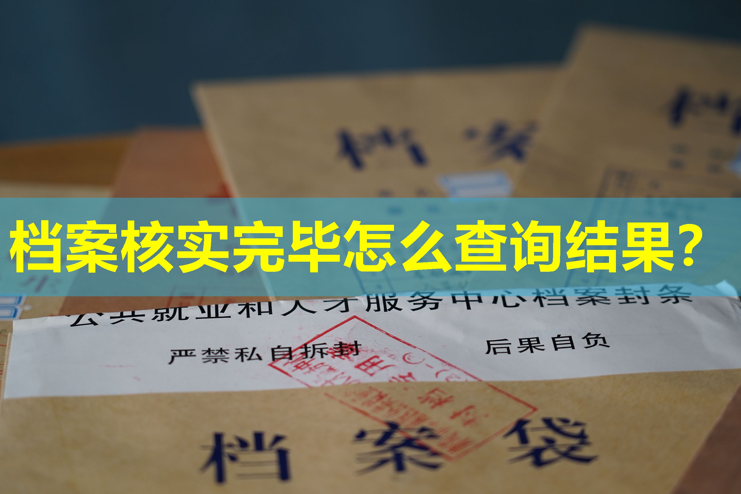 档案核实完毕怎么查询结果？