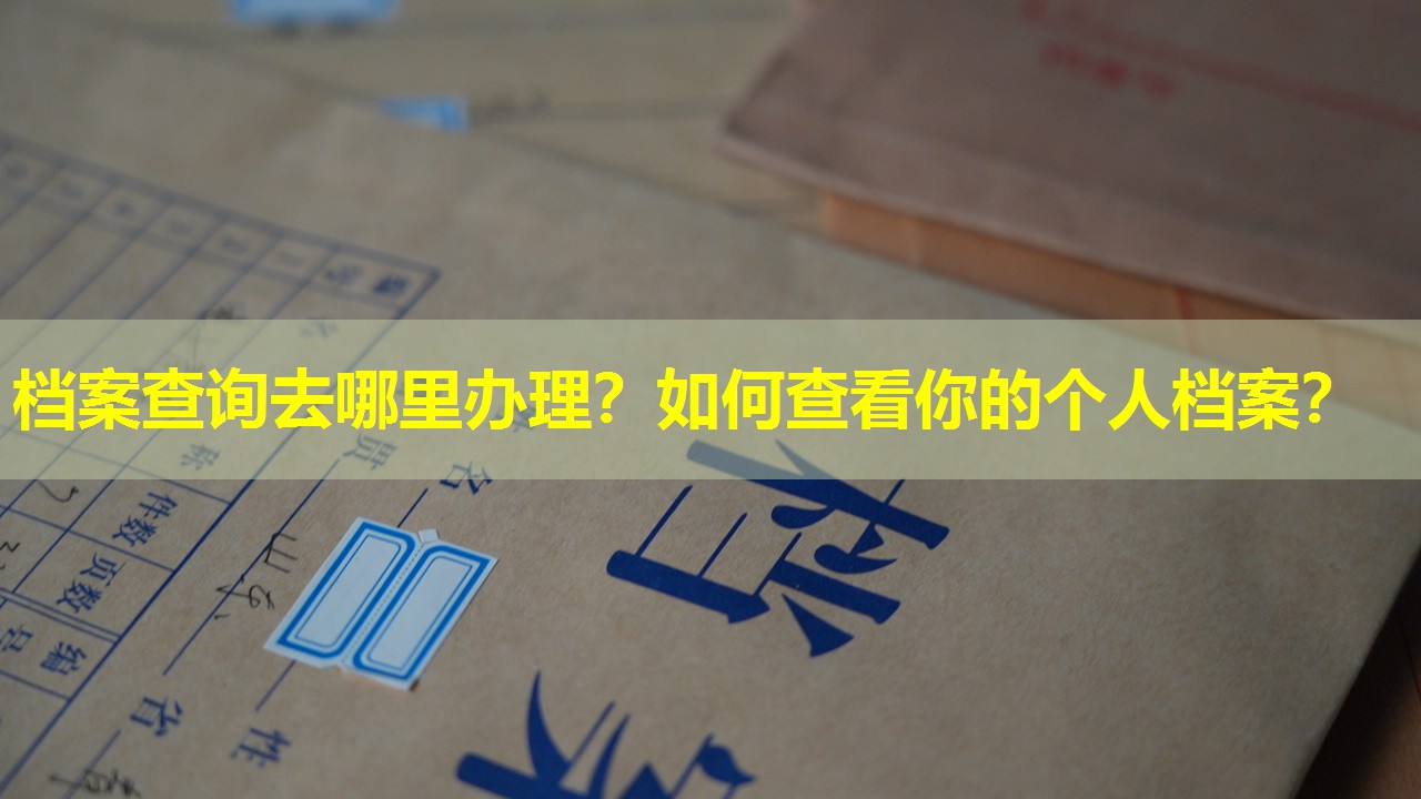 档案查询去哪里办理？如何查看你的个人档案？