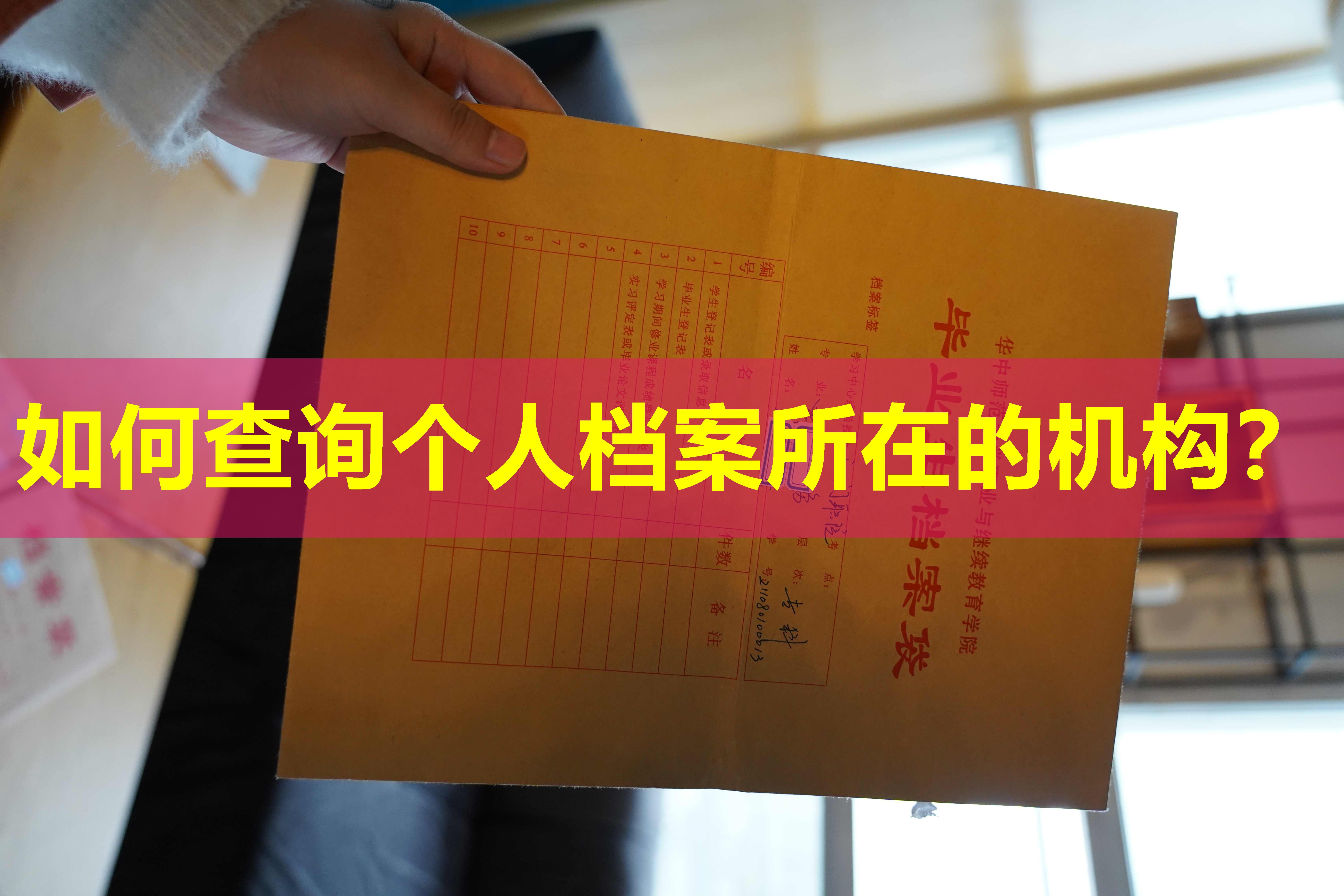 如何查询个人档案所在的机构？