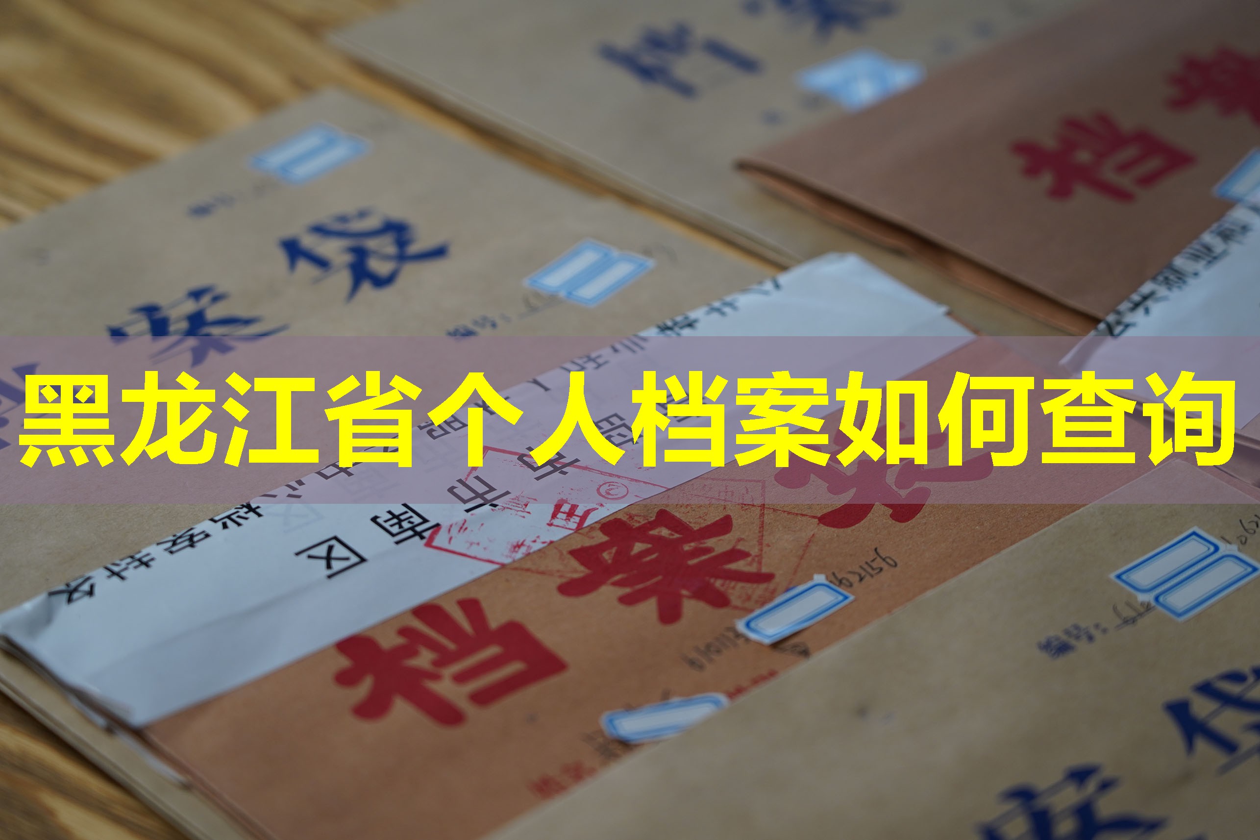 黑龙江省个人档案如何查询