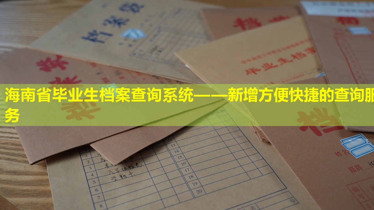 海南省毕业生档案查询系统——新增方便快捷的查询服务