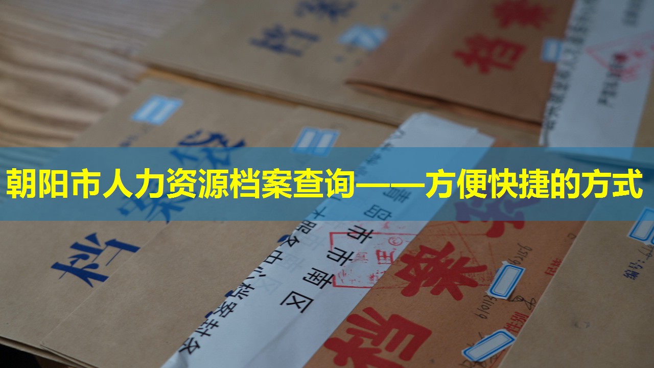 朝阳市人力资源档案查询——方便快捷的方式